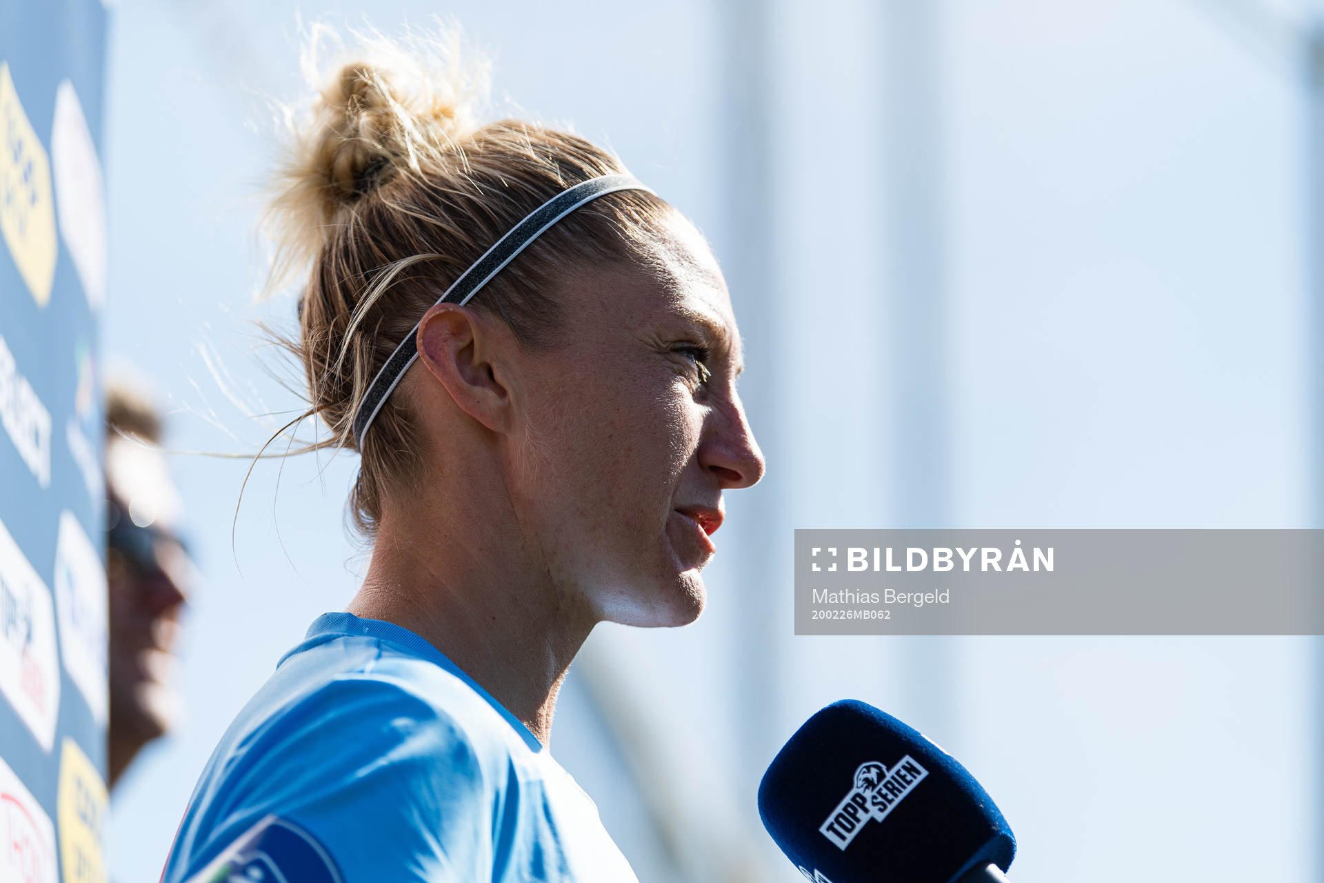 Robyn Decker of Avaldsnes is interviewed