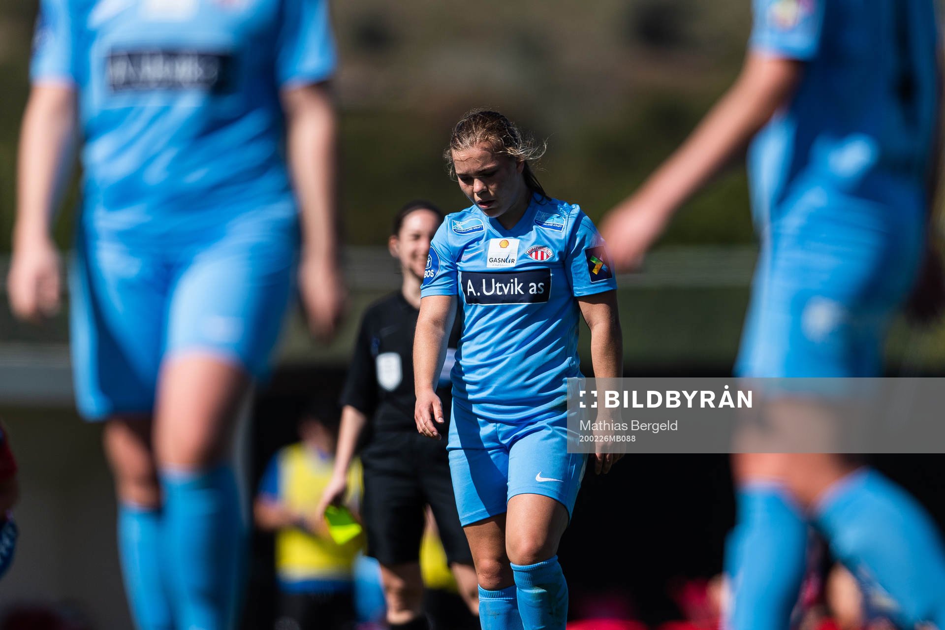 Olaug Tvedten of Avaldsnes looks dejected