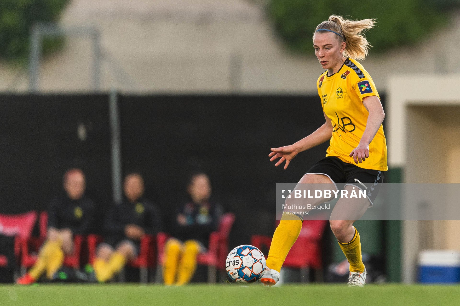 Ina Gausdal of LSK Kvinner during a pre-season friendly football match between LSK Kvinner and Kolbotn on February 26, 2020 in La Manga.