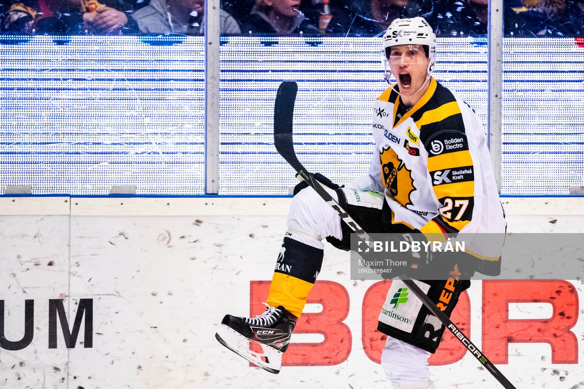 Skellefteås Robin Alvarez jublar