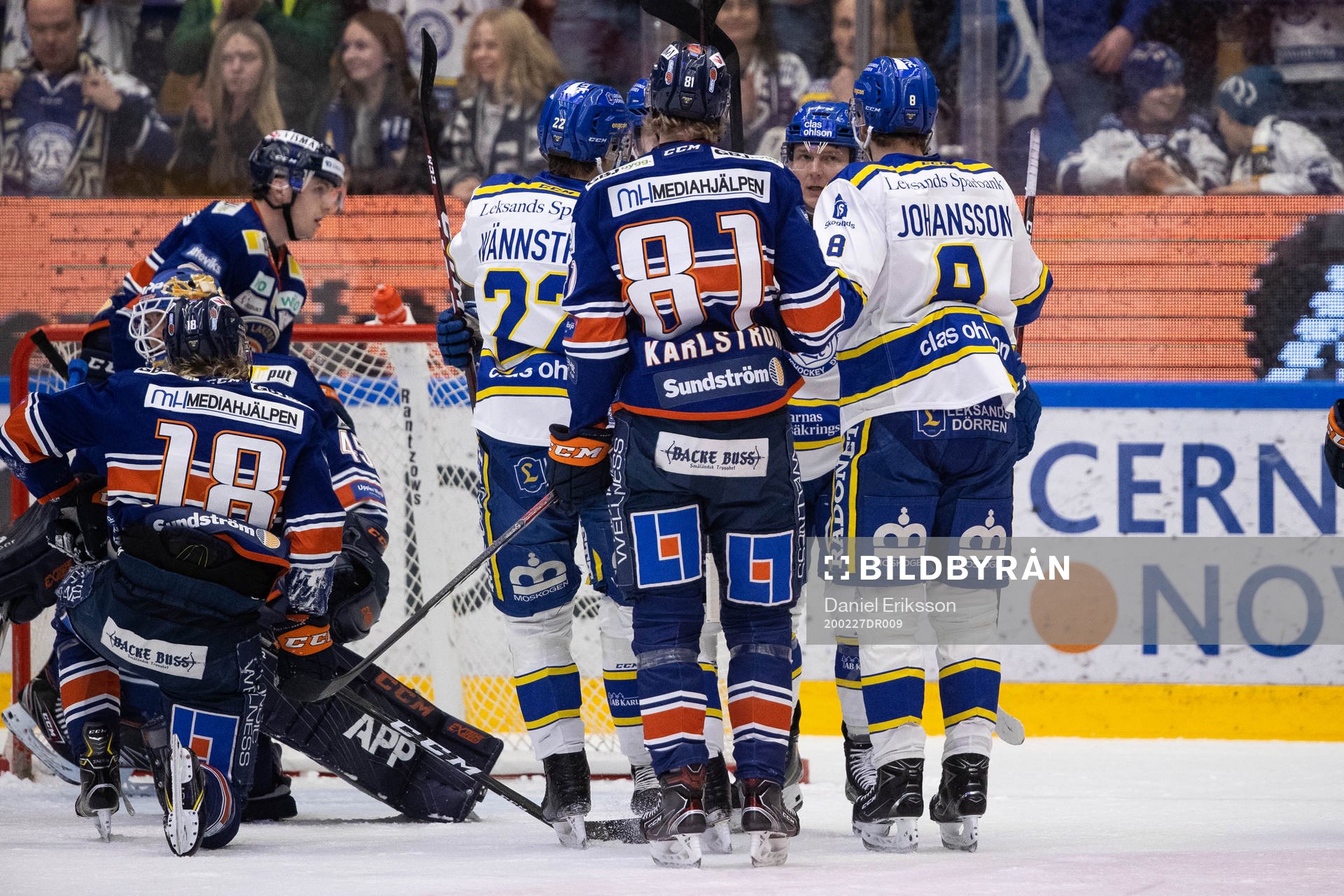 Leksands spelarna jublar