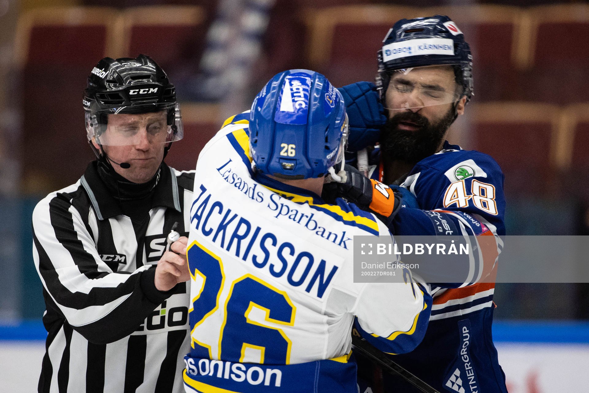 Leksands Patrik Zackrisson och Växjös Daniel Rahimi i