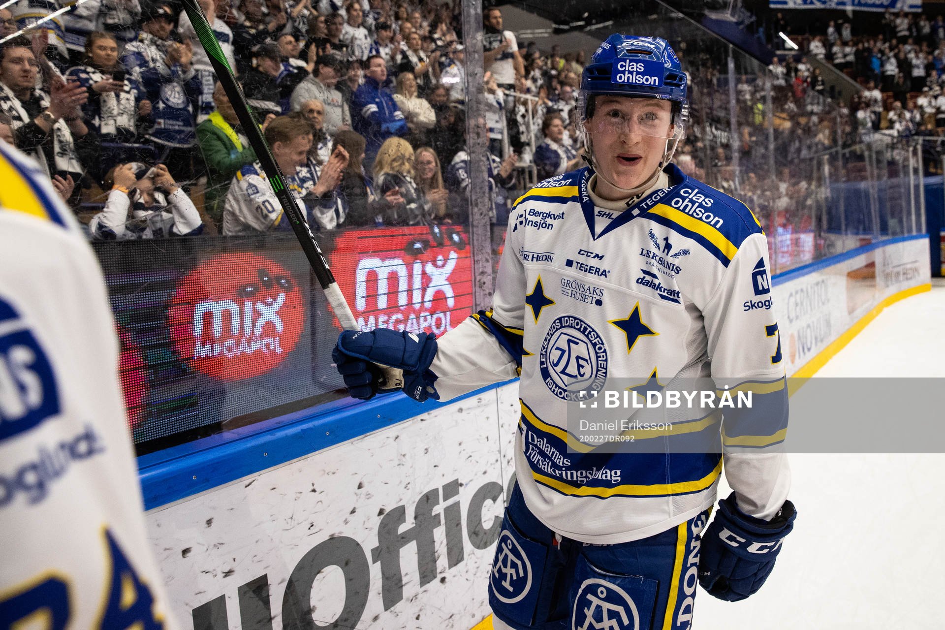 Leksands Lucas Nordsäter  jublar