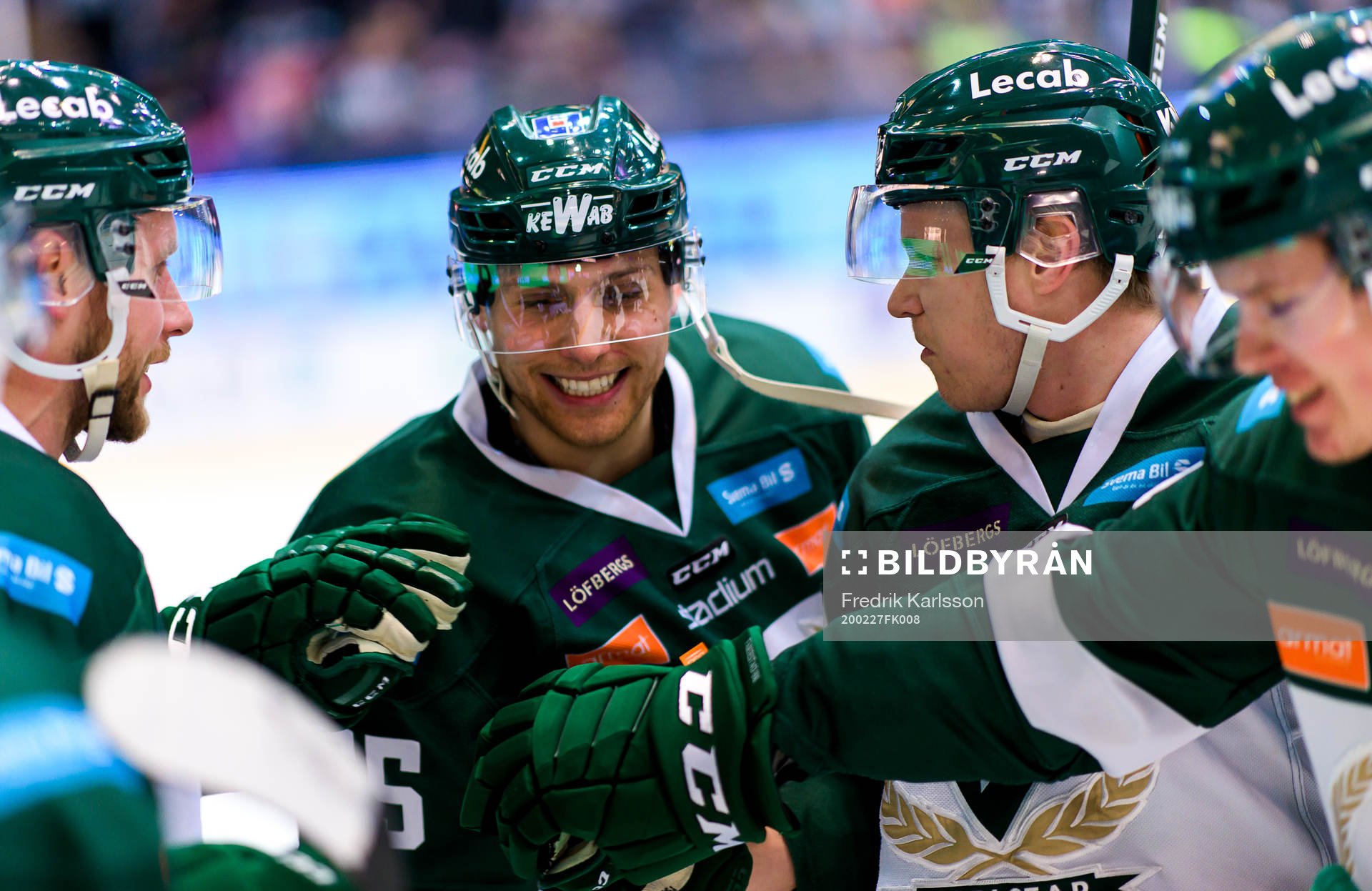 Färjestads Per Åslund, Vojtech Mozik, Daniel Viksten och