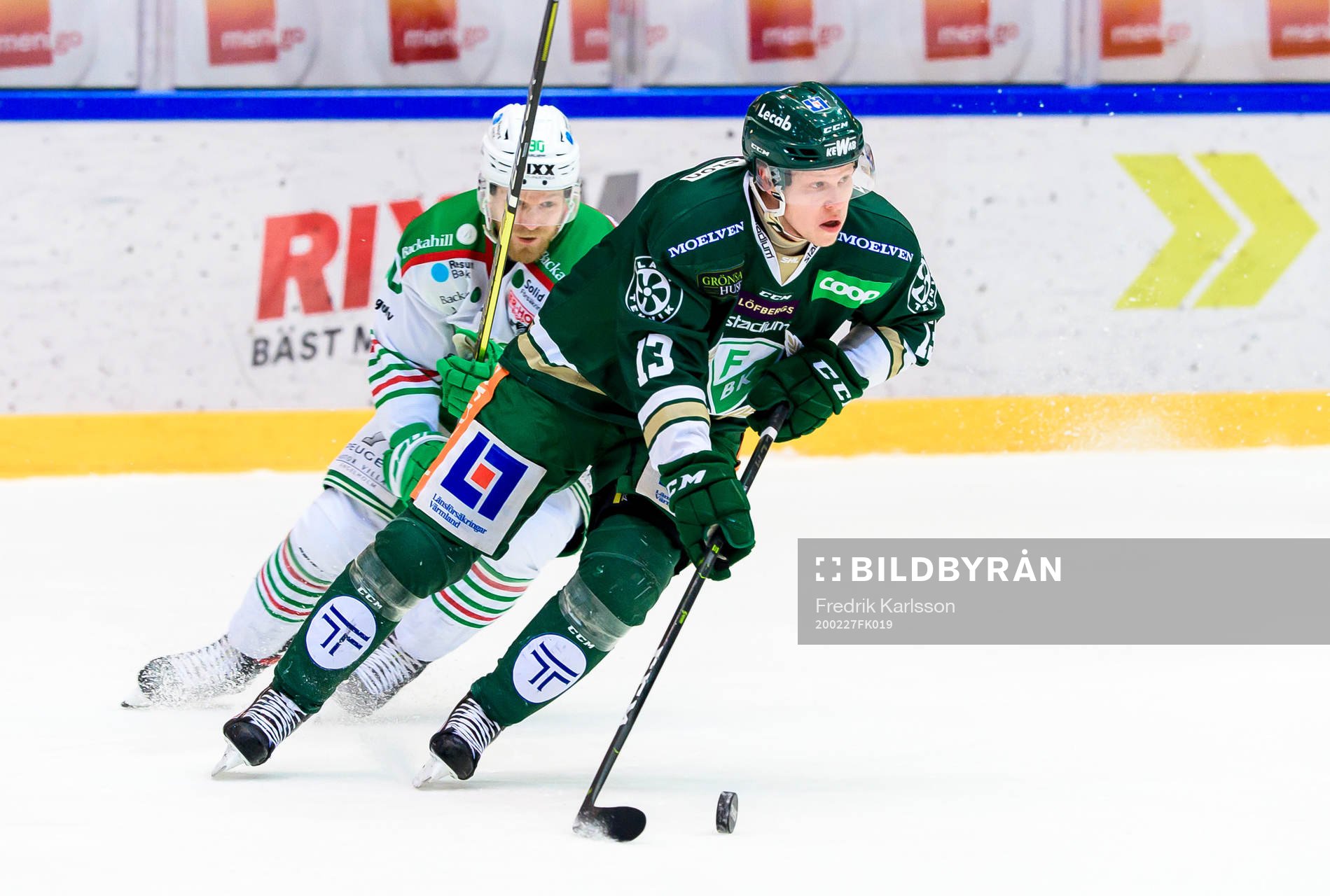 Rögles Ted Brithén och Färjestads Daniel Viksten