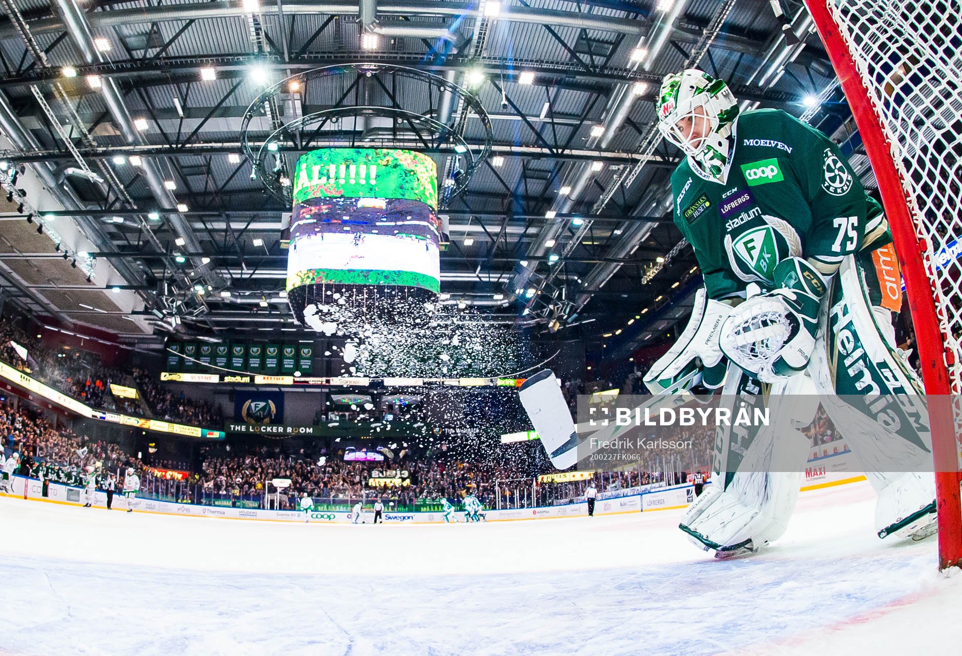 Färjestads målvakt Arvid Holm