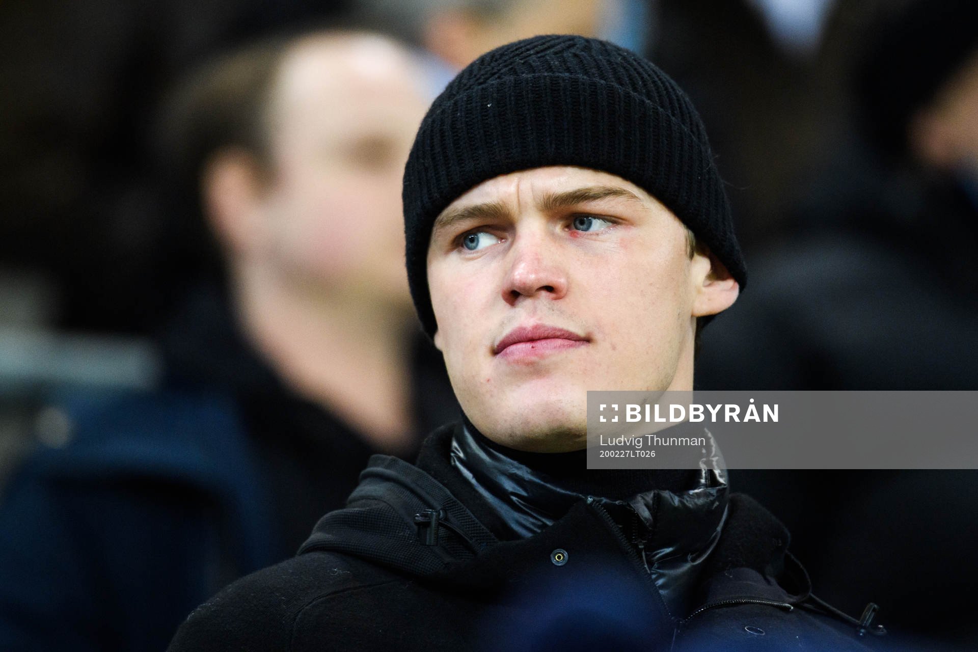 Hugo Andersson of Malmö FF in the stands