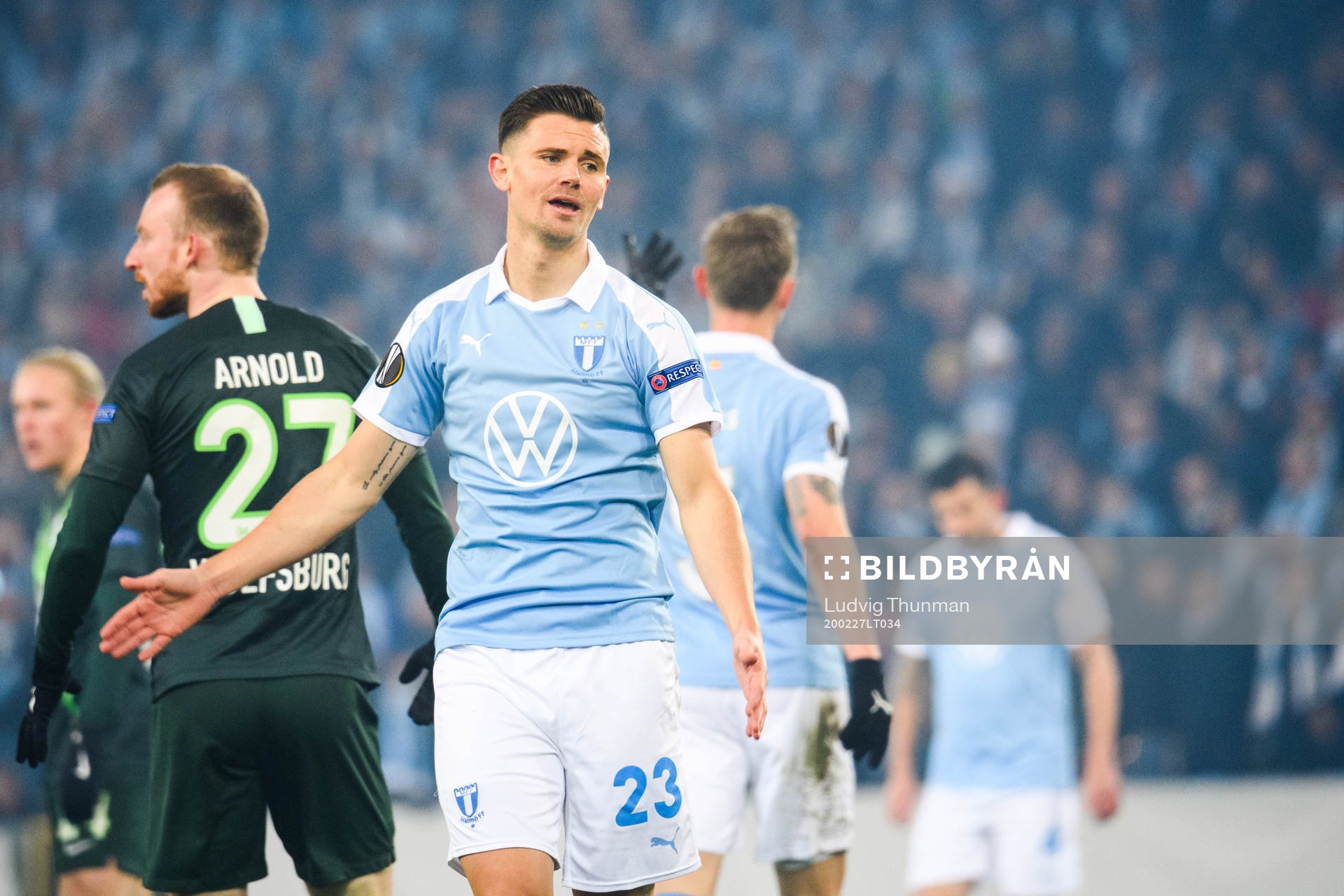 Marcus Antonsson of Malmö FF looks dejected