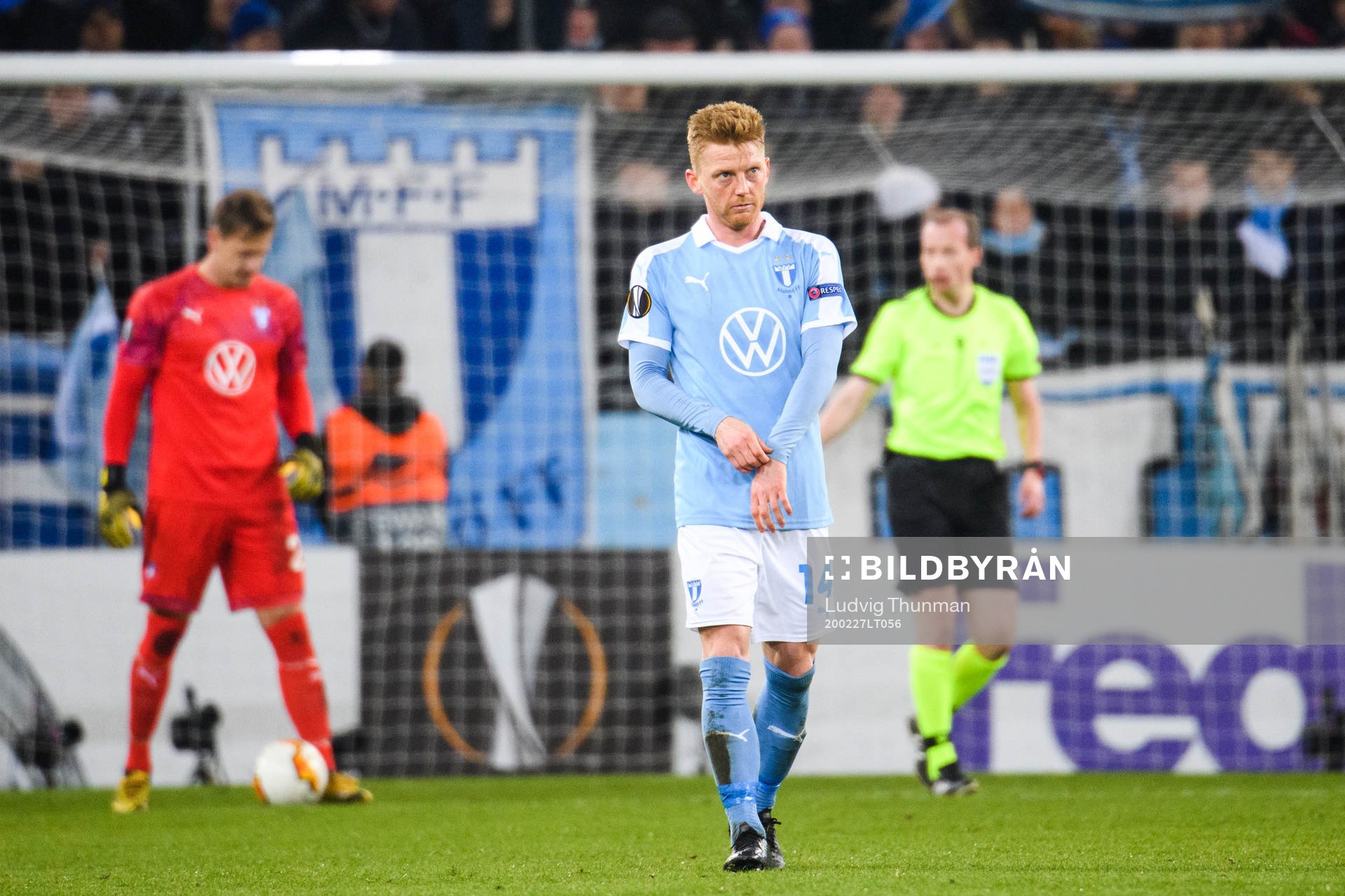Anders Christiansen of Malmö FF looks dejected