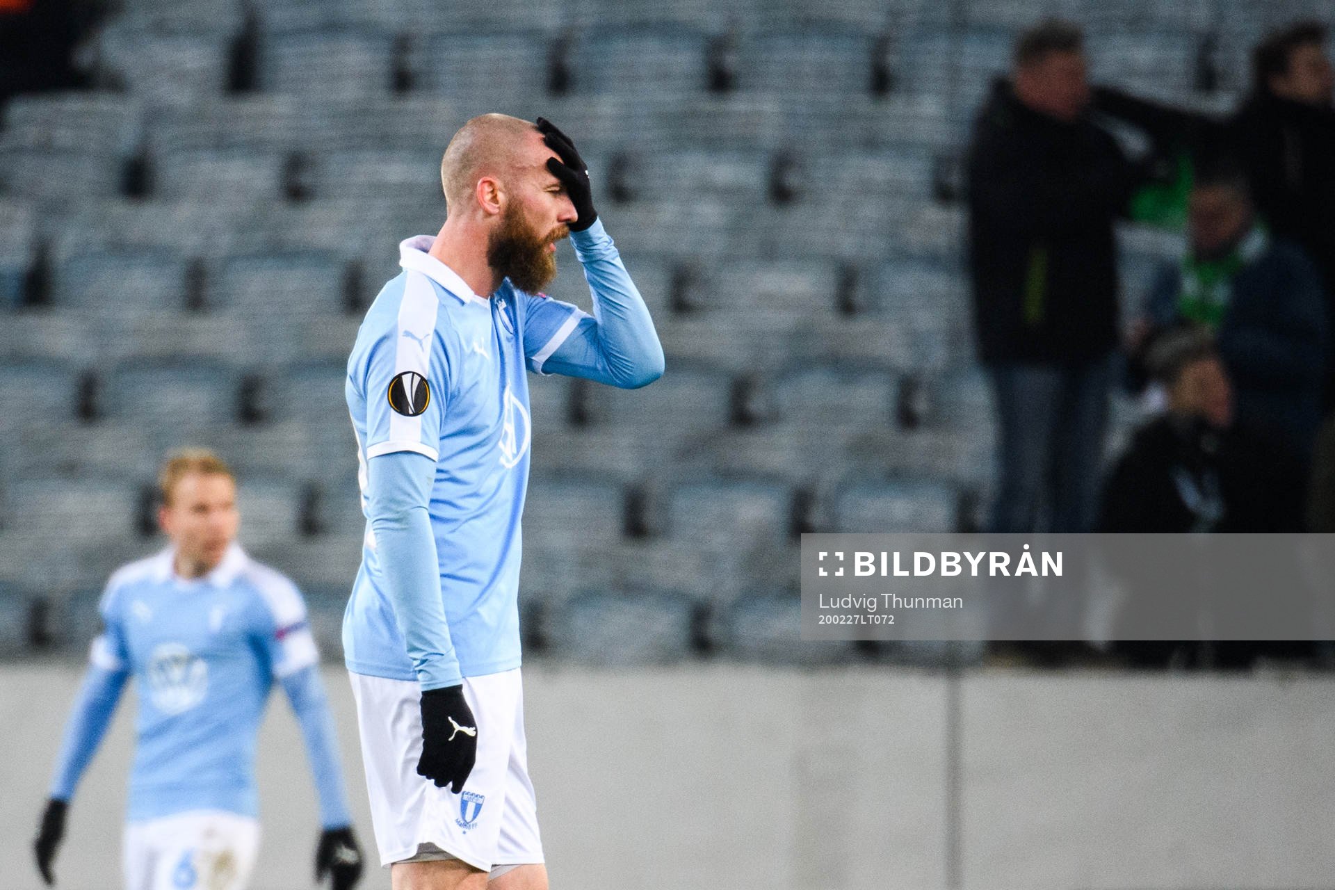 Jo Inge Berget of Malmö FF looks dejected