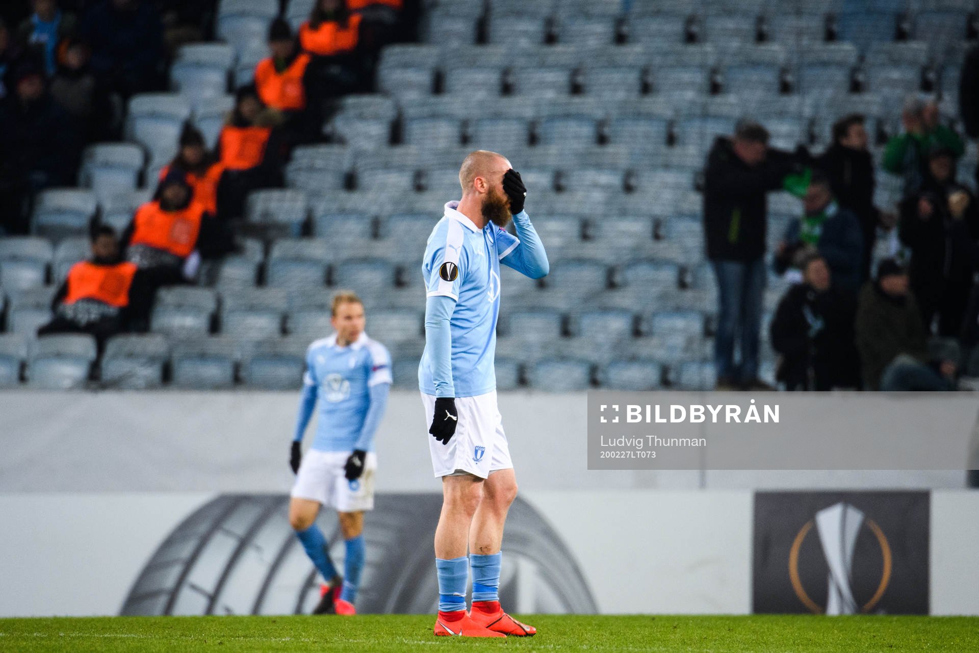 Jo Inge Berget of Malmö FF looks dejected
