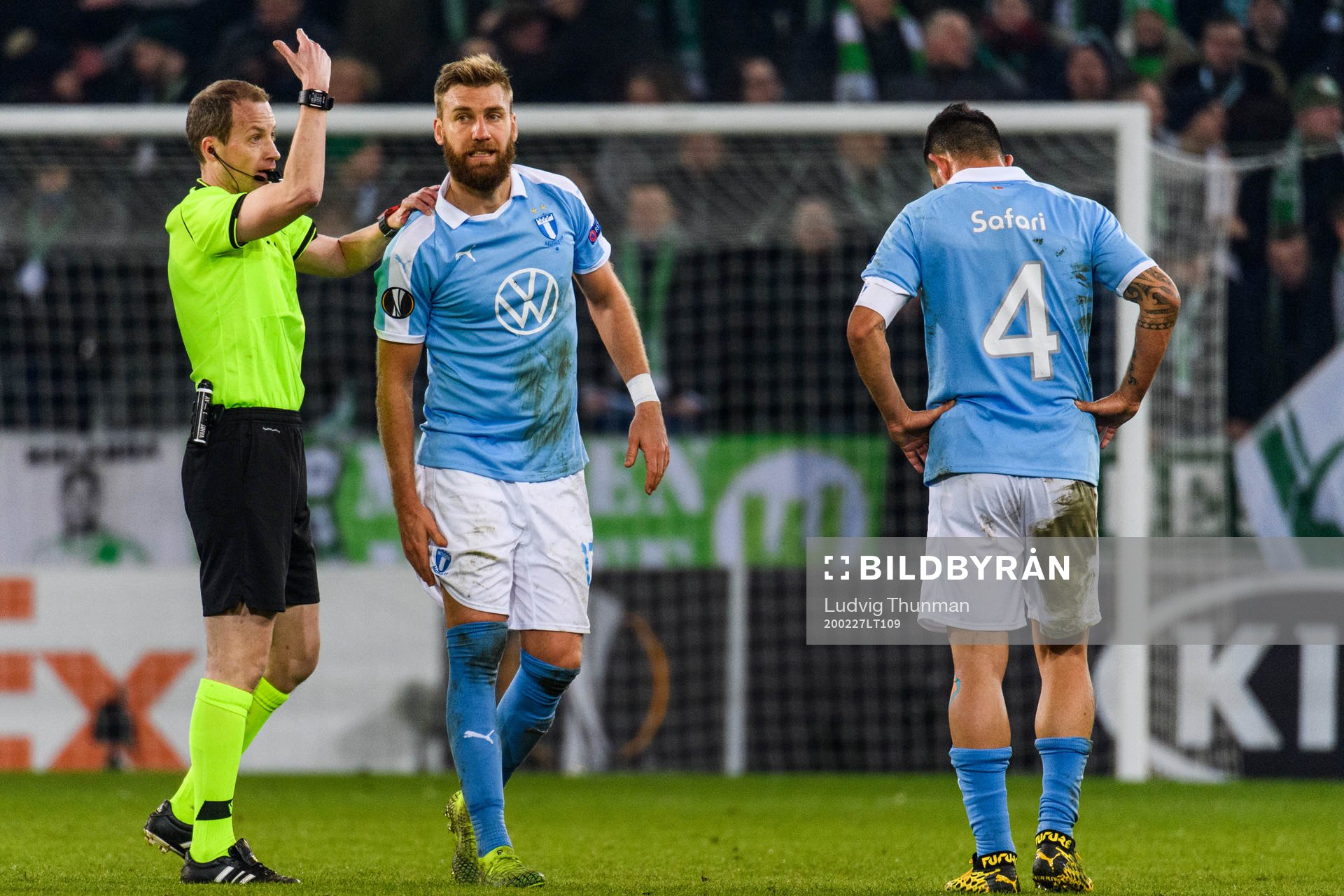 Rasmus Bengtsson of Malmö FF is injured