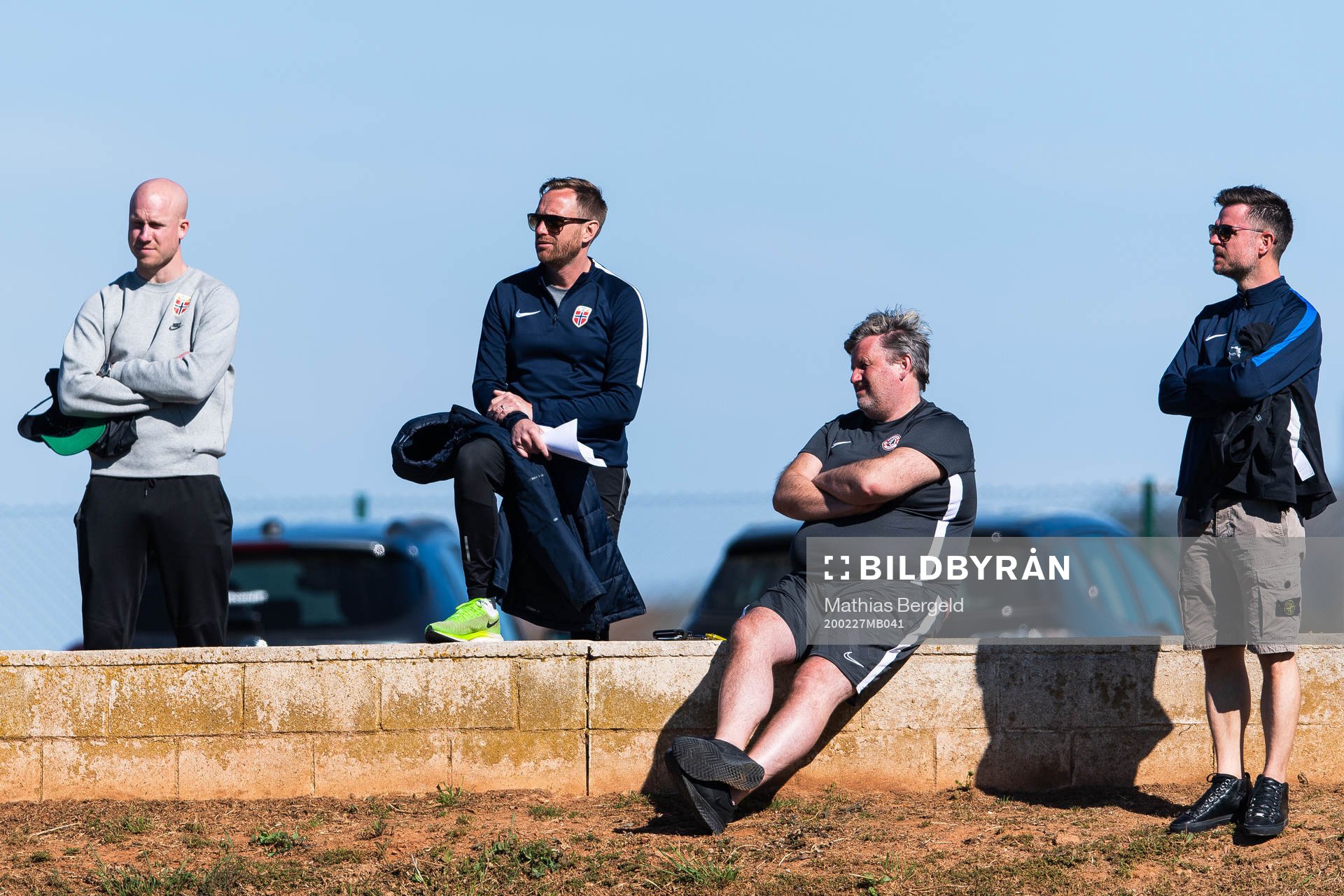 Martin Sjögren (second from the left), head coach of Norway