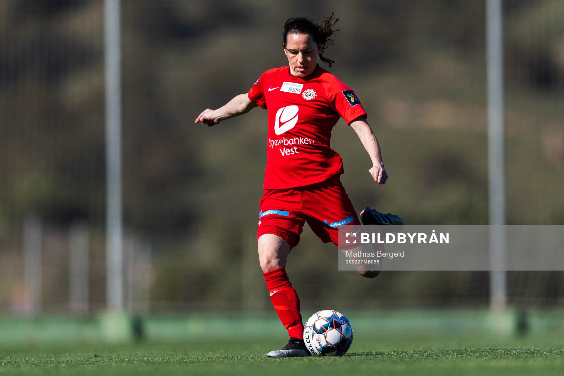 Marije Brummel of Arna-Bjørnar during a pre-season friendly football match between Arna-Bjørnar and Rosenborg on February 27, 2020 in La Manga.