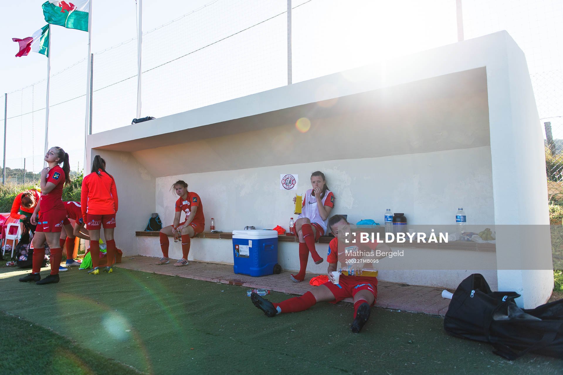 Tanja Løfshus and Kristin Risnes of Arna-Bjørnar after a pre-season friendly football match between Arna-Bjørnar and Rosenborg on February 27, 2020 in La Manga.