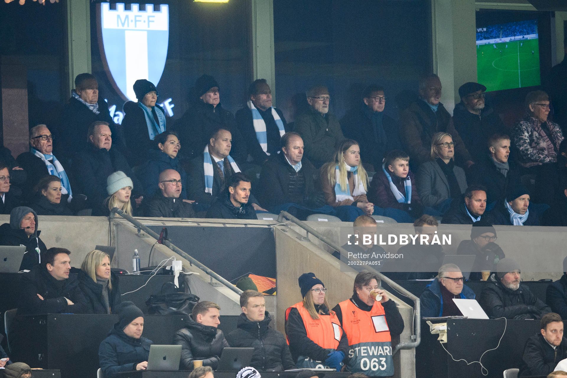 Former Malmö FF player Markus Rosenberg in the stands