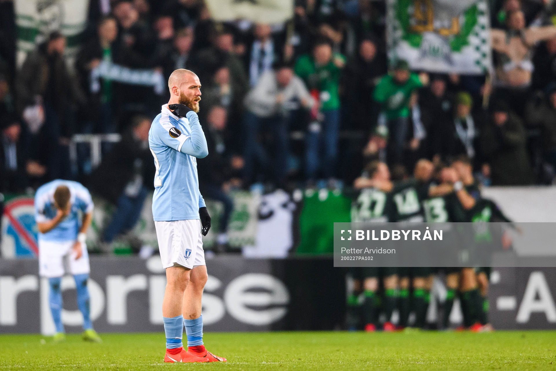 Jo Inge Berget of Malmö FF looks dejected