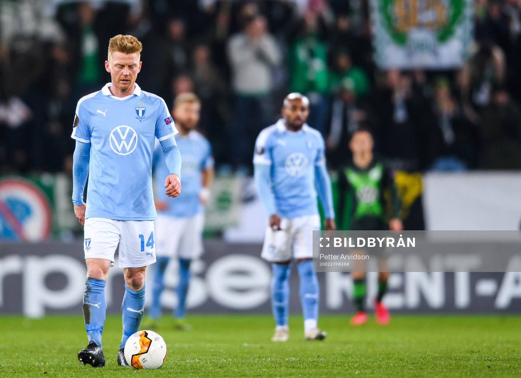 Anders Christiansen of Malmö FF looks dejected