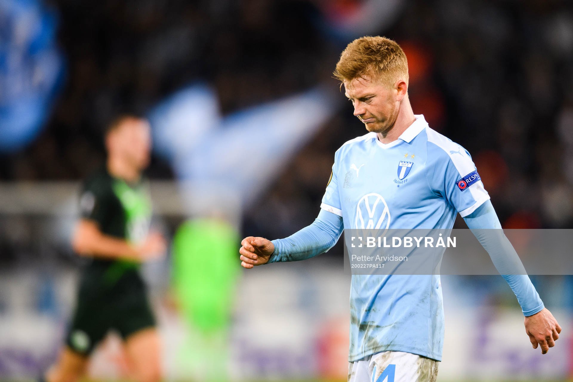 Anders Christiansen of Malmö FF looks dejected