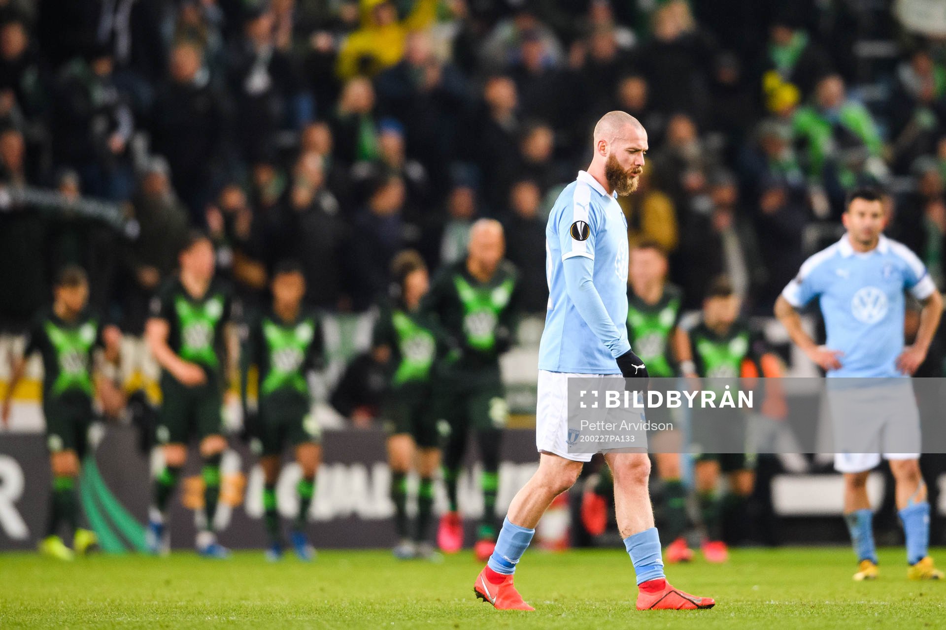 Jo Inge Berget of Malmö FF looks dejected
