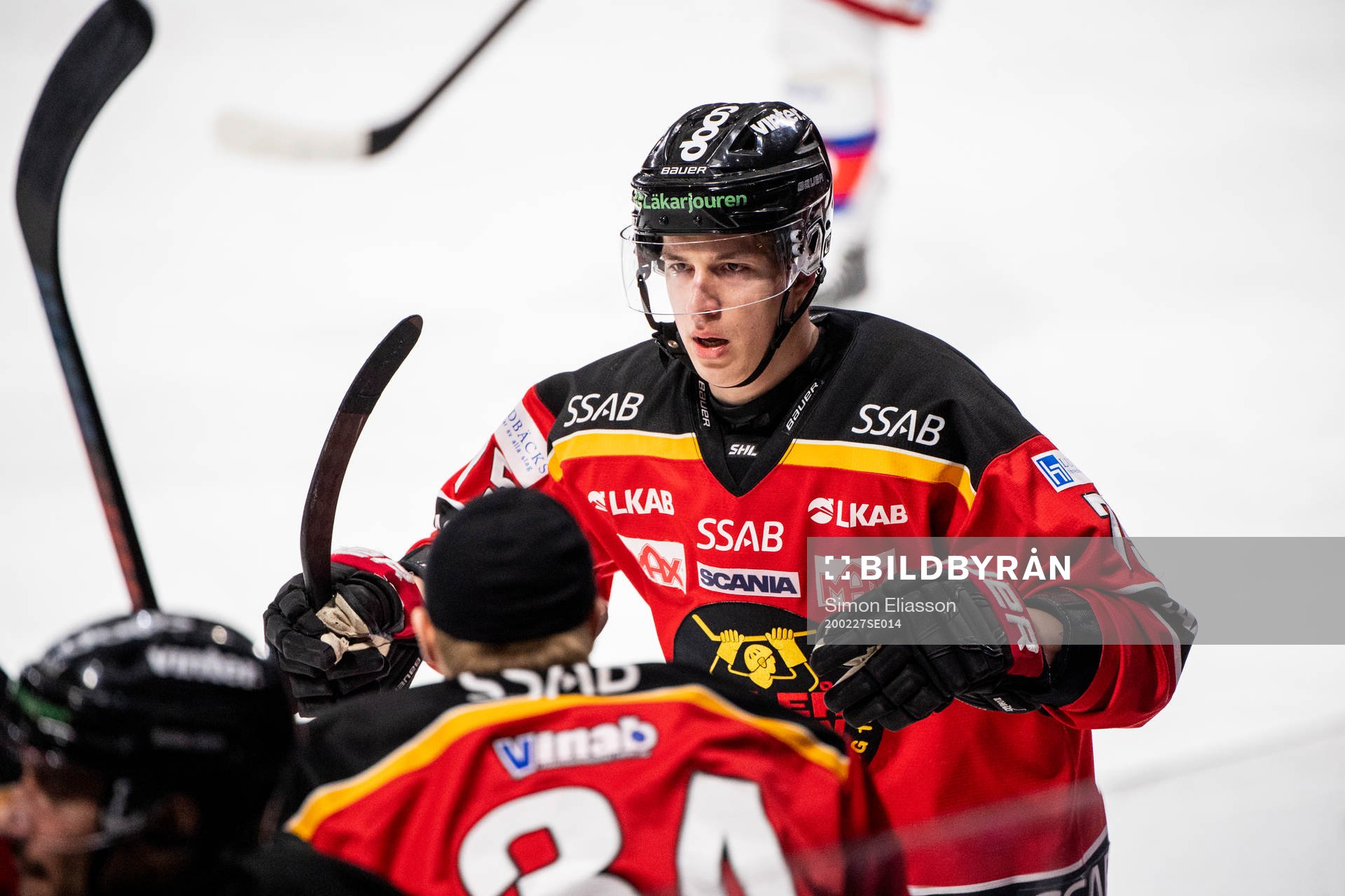 Luleås Arttu Ilomäki jublar