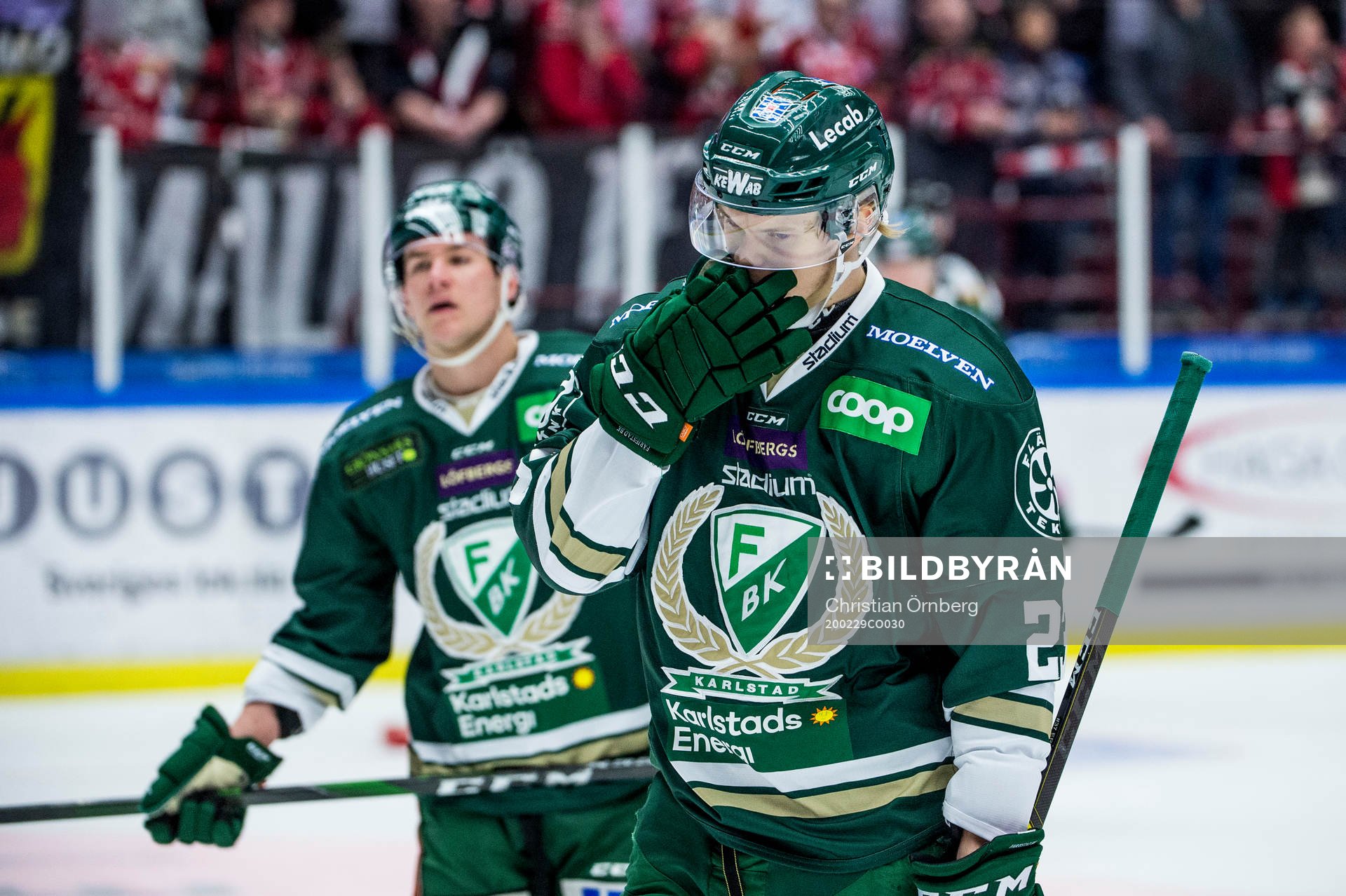 Färjestads Victor Sandberg deppar