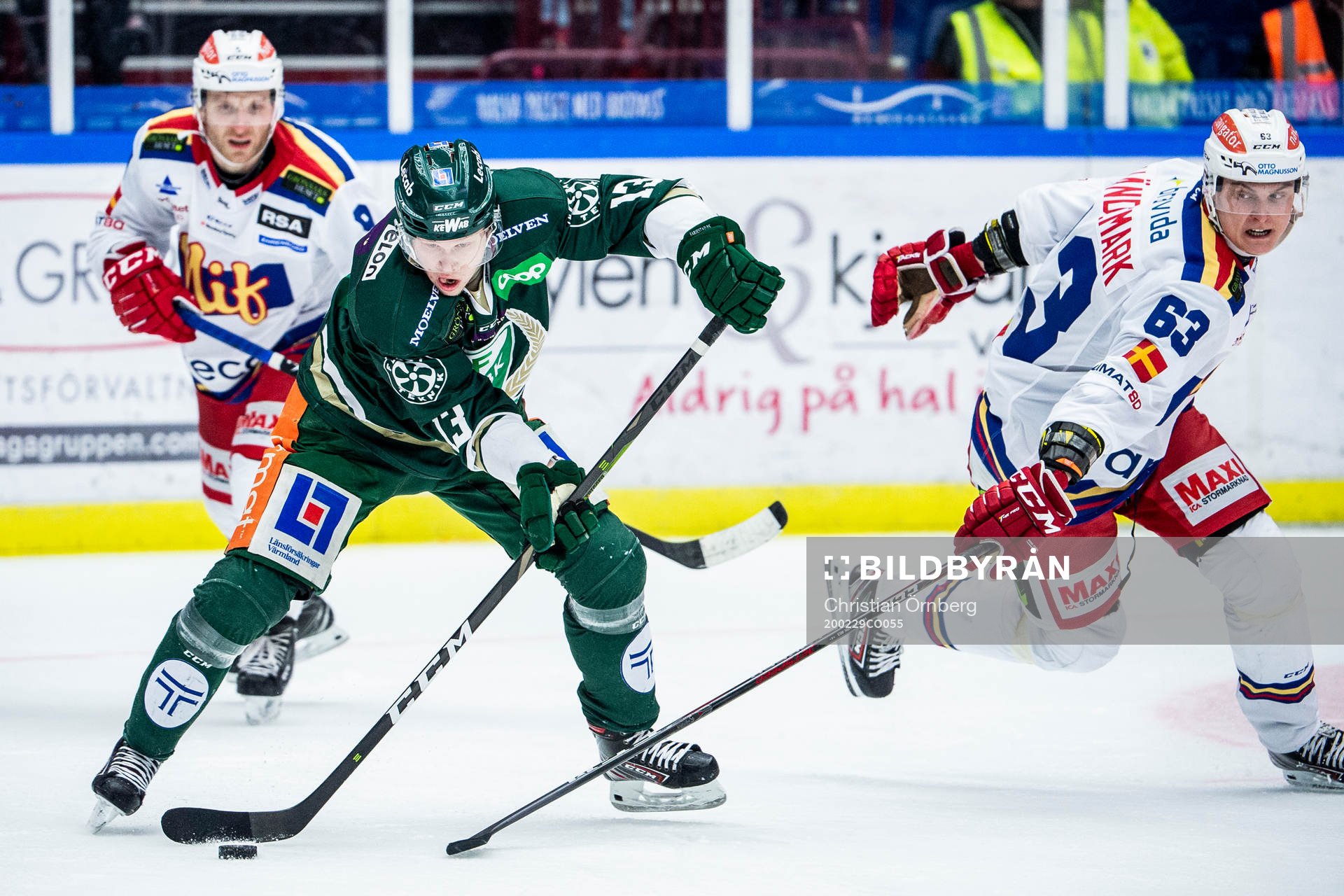 Färjestads Daniel Viksten och Malmö Redhawks Fredrik