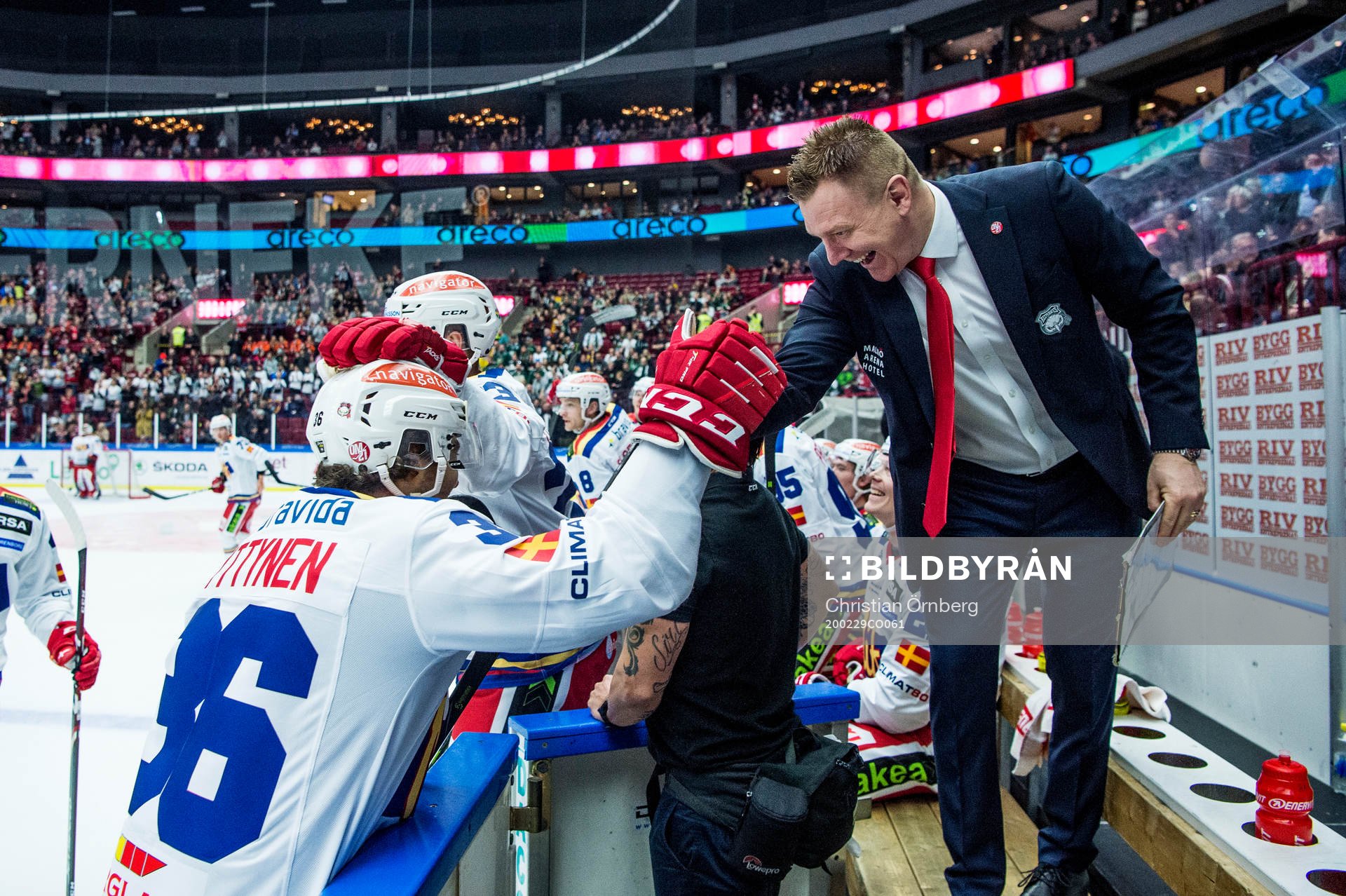 Malmö Redhawks Matias Myttynen och assisterande tränare