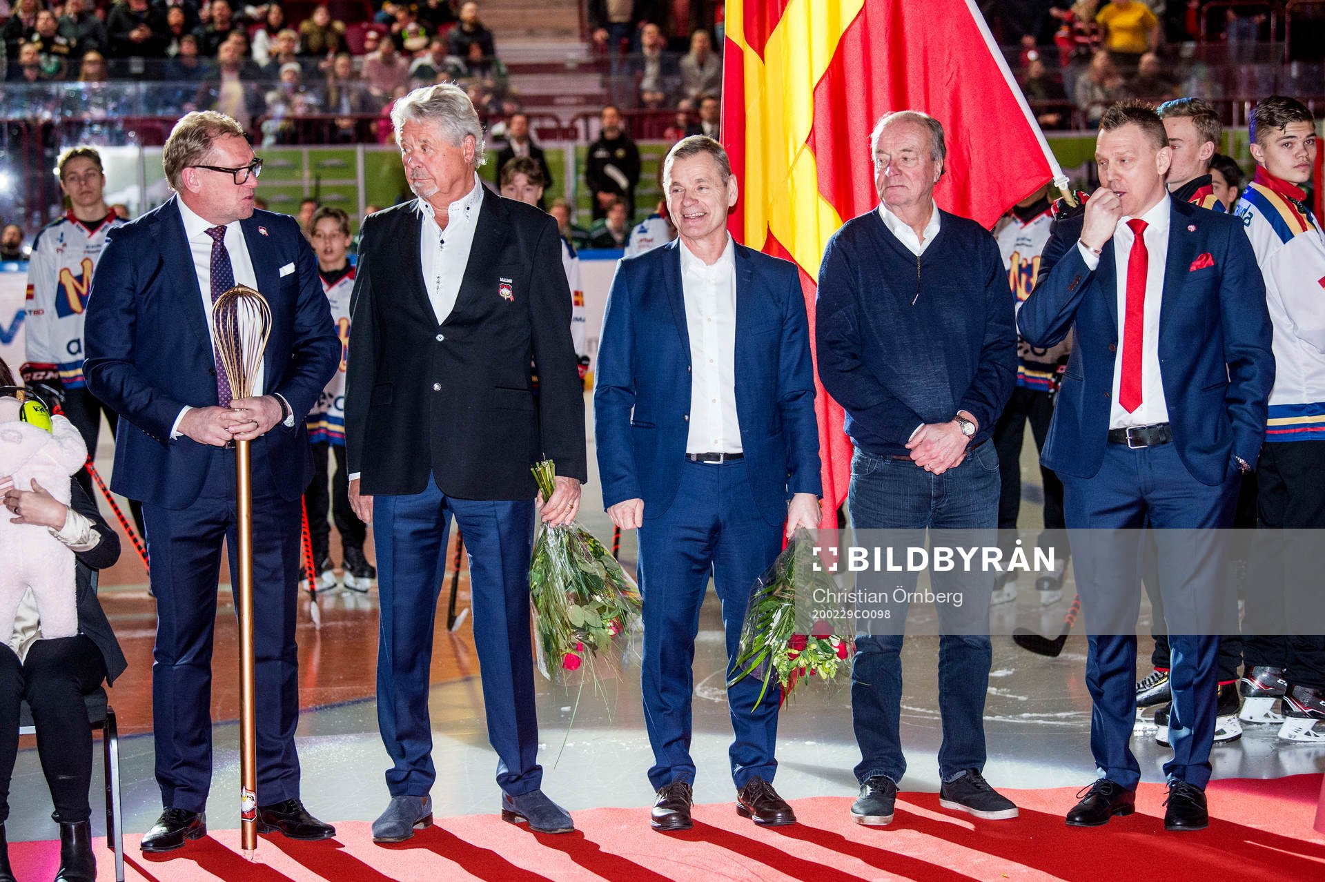 Patrik Sylvegård, Percy Nilsson, Håkan Loob, och Timo