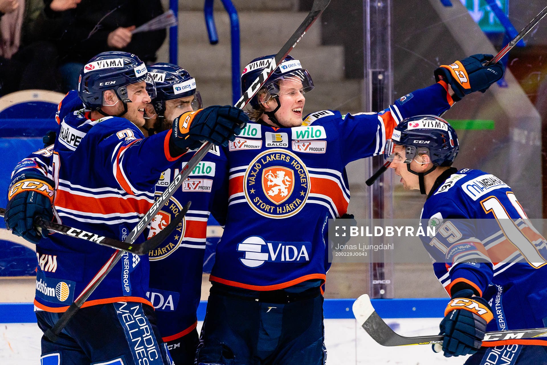 Växjös Fredrik Karlström jublar