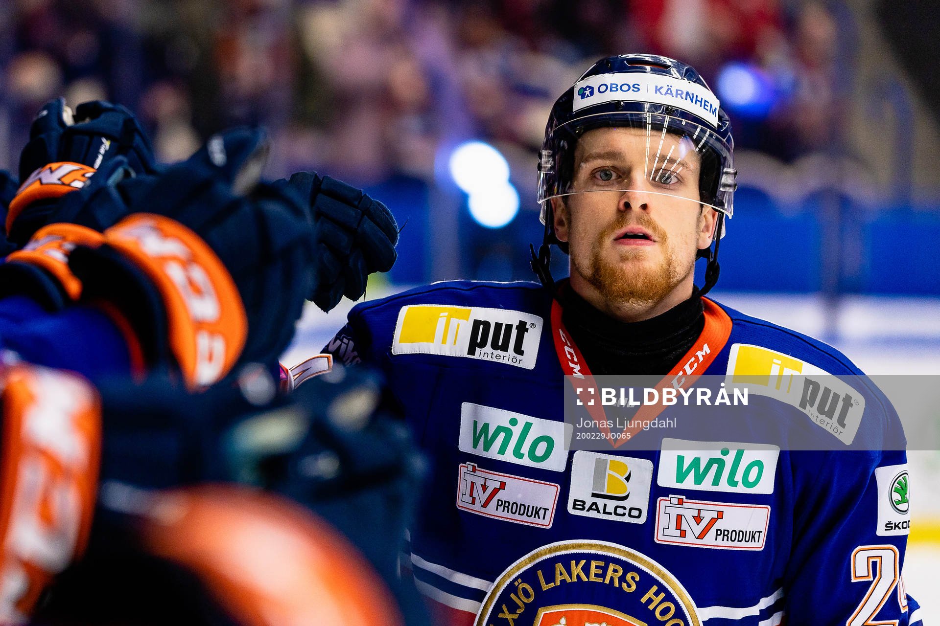 Växjös Brendan Shinnimin jublar