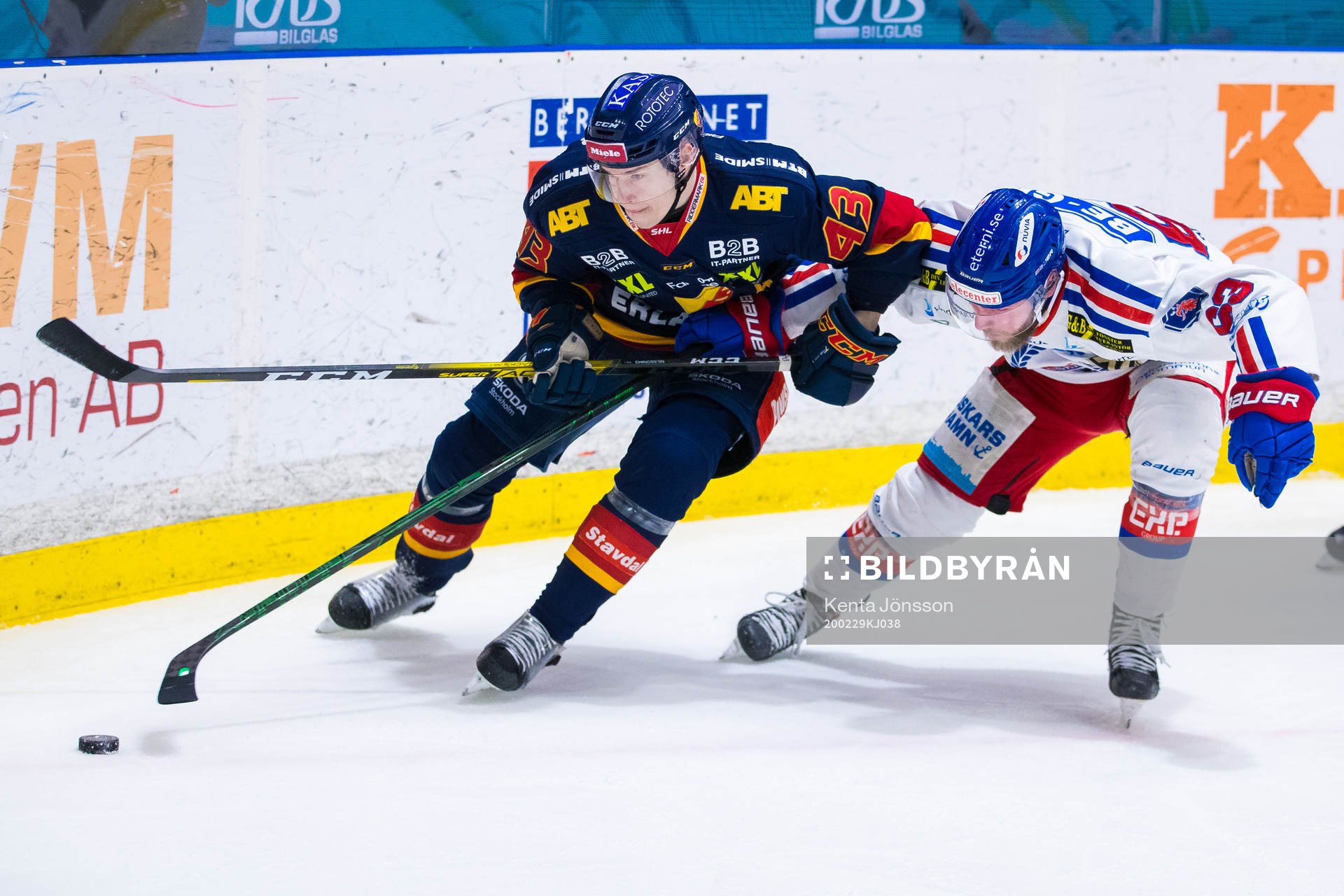 Djurgårdens Tom Nilsson och Oskarshamns Robin Söderqvist