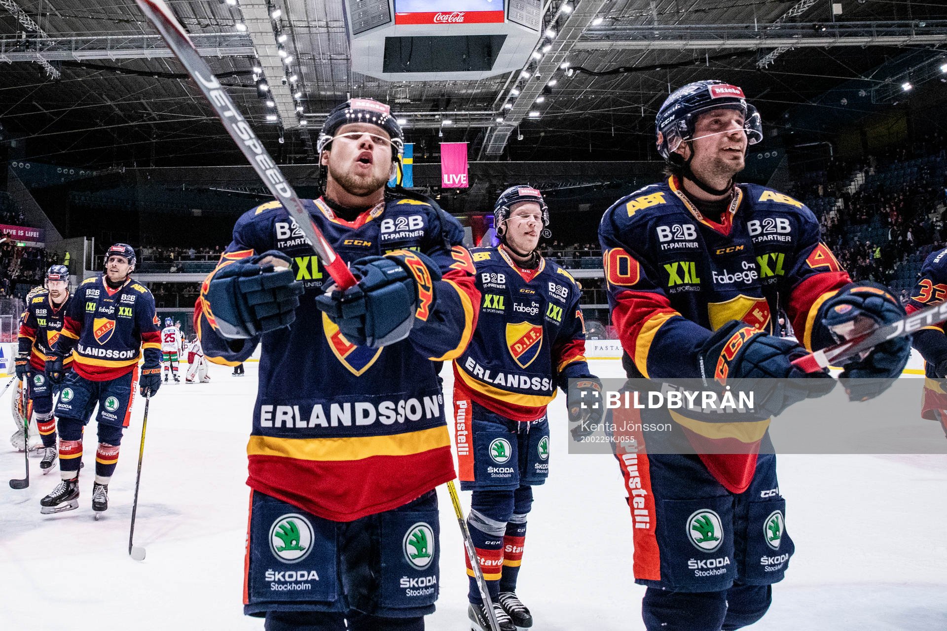 Djurgårdens Jesper Pettersson och Jacob Josefson jublar