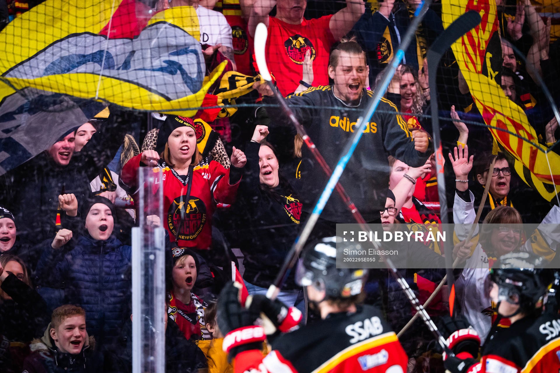 Luleås supportrar tackar spelarna och jublar