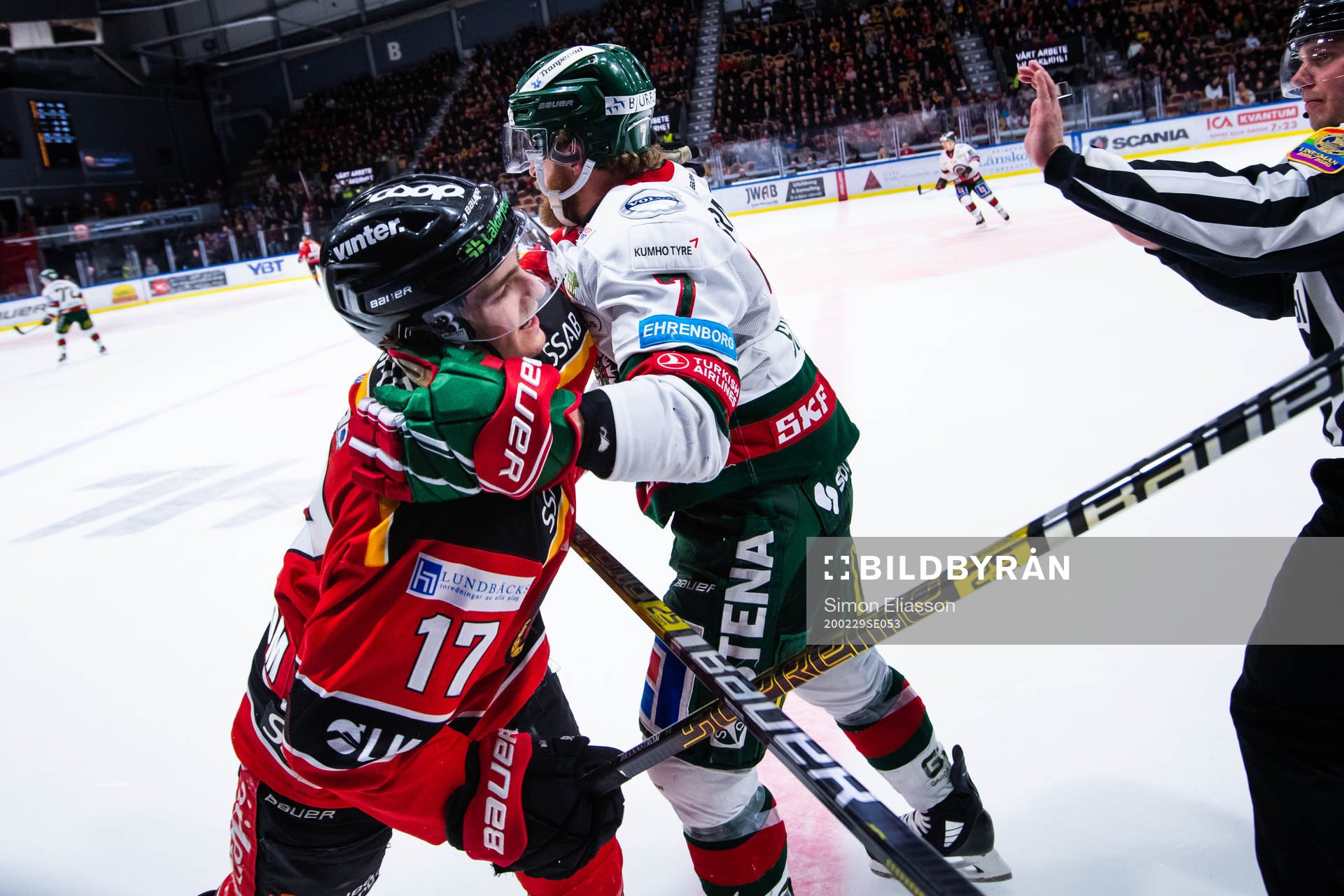 Luleås Isac Brännström och Frölundas Karl Stollery
