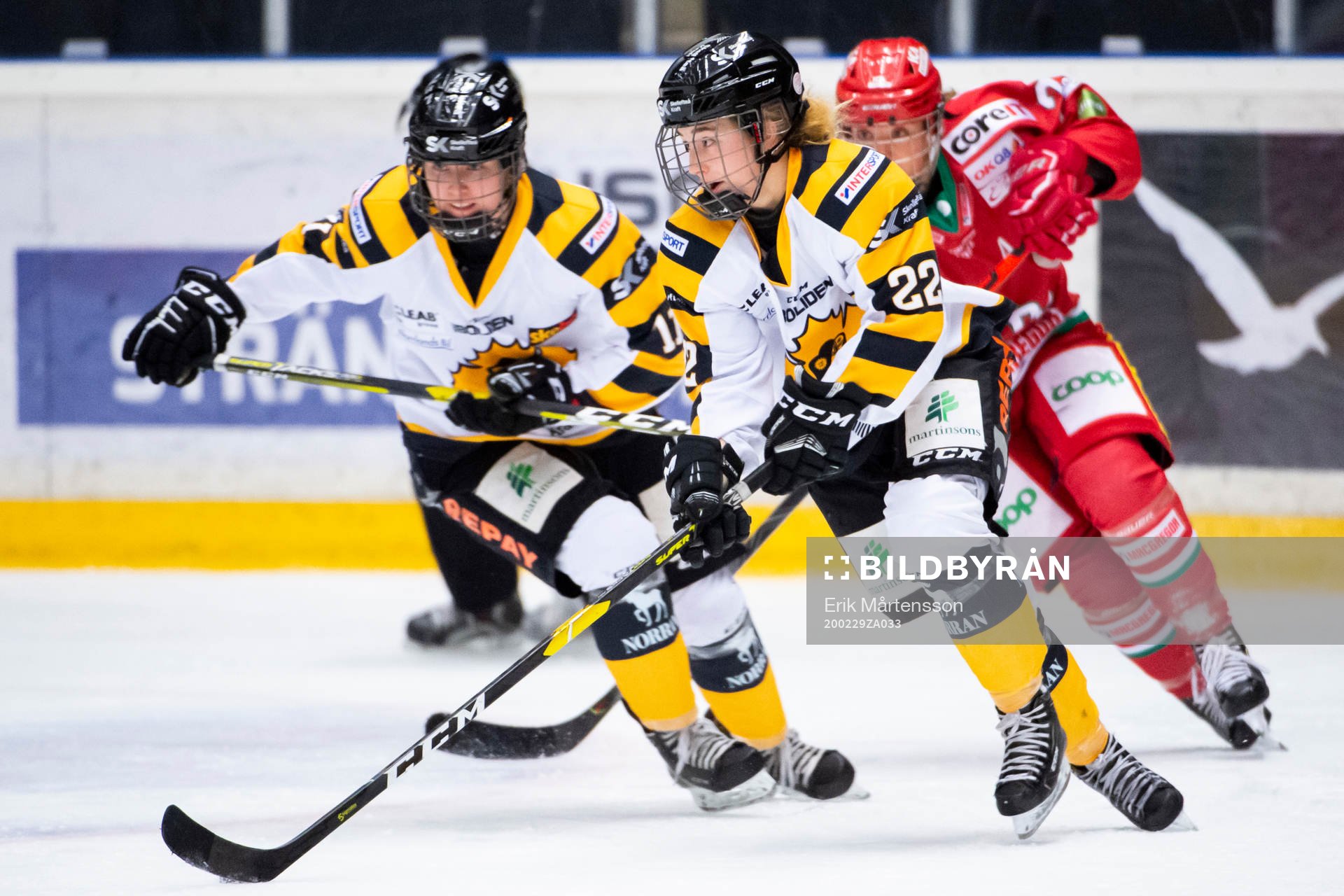 Skellefteås Ronja Danielsson, Ida Normark och Modos Marion
