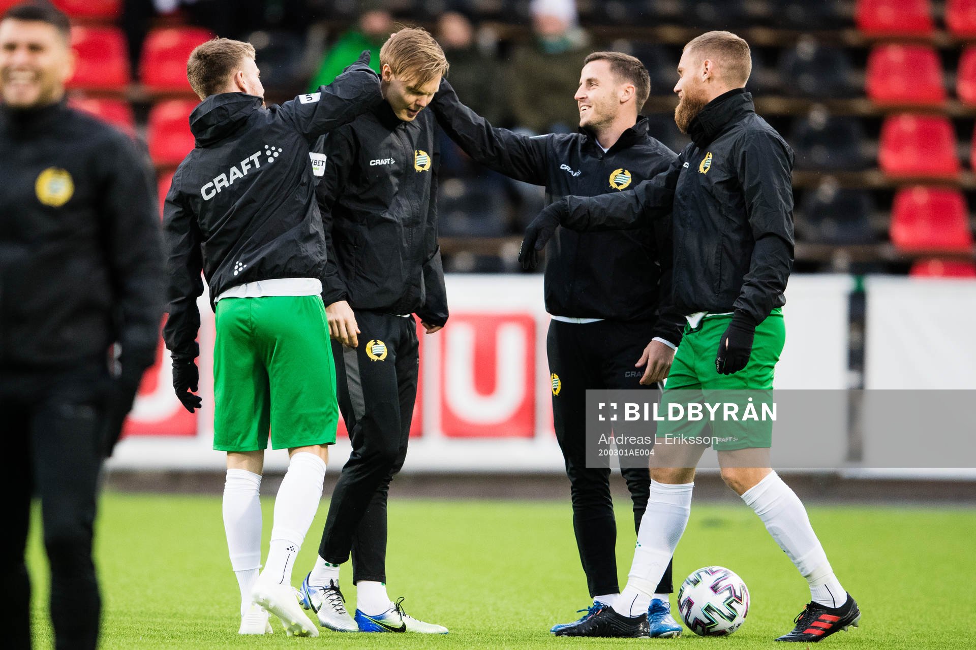Hammarbys Dennis Widgren, Tim Söderström, Jeppe Andersen