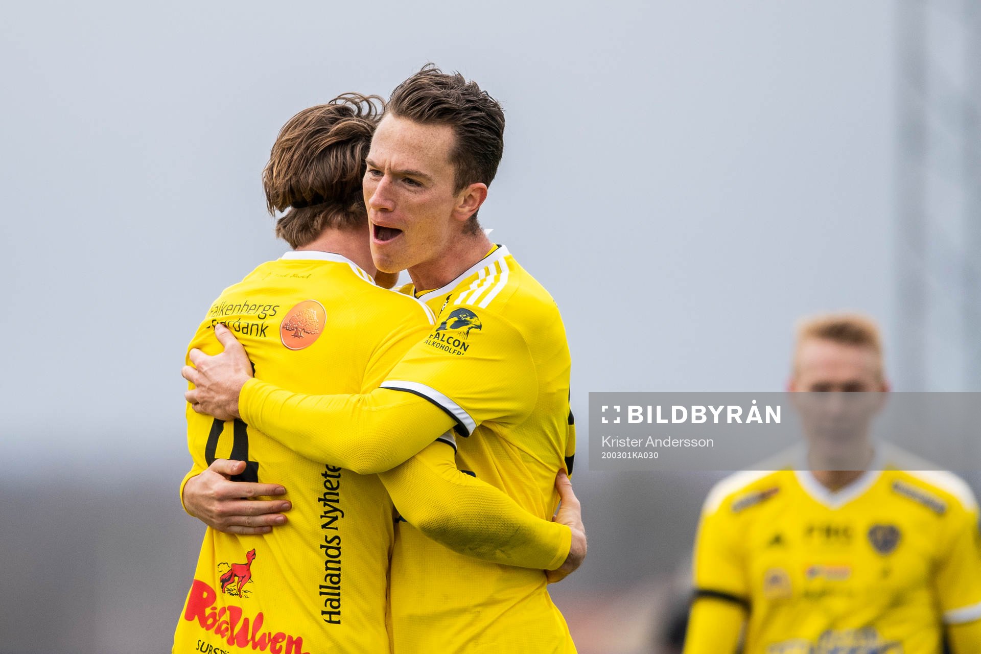 Falkenbergs Sander van Looy (h) och Carl Johansson jublar