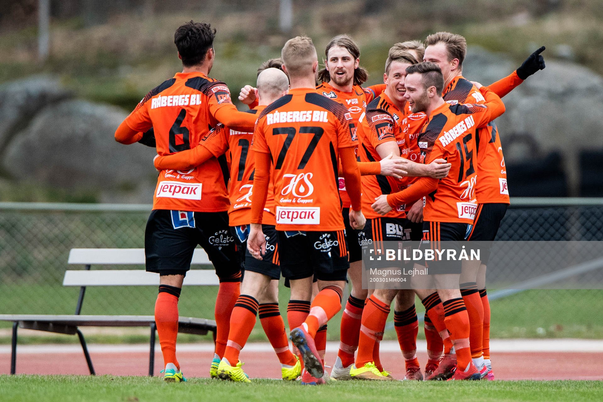 Karlskronas spelare jublar