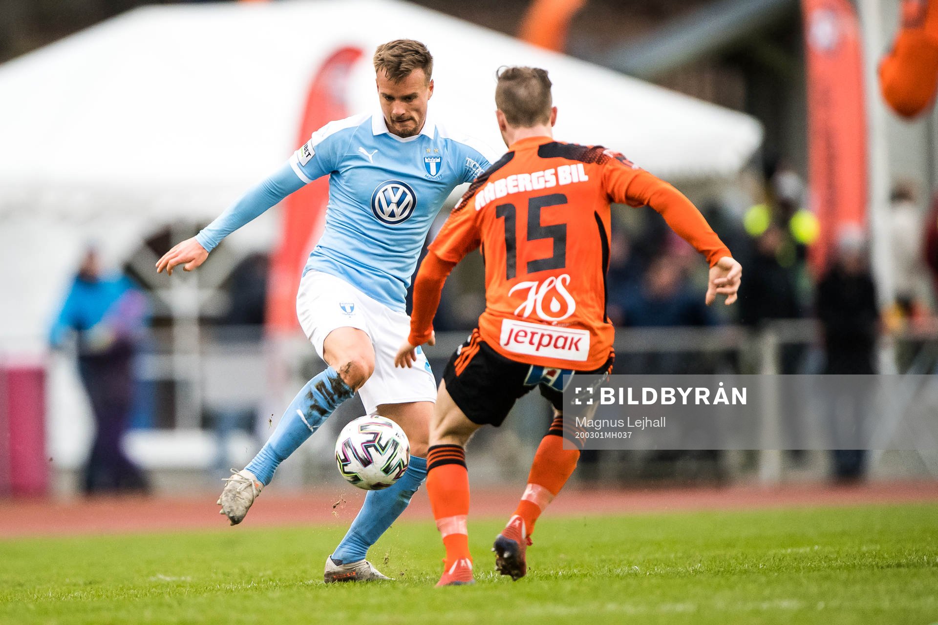 Malmö FFs Eric Larsson och Karlskronas Anton Sigvardsson