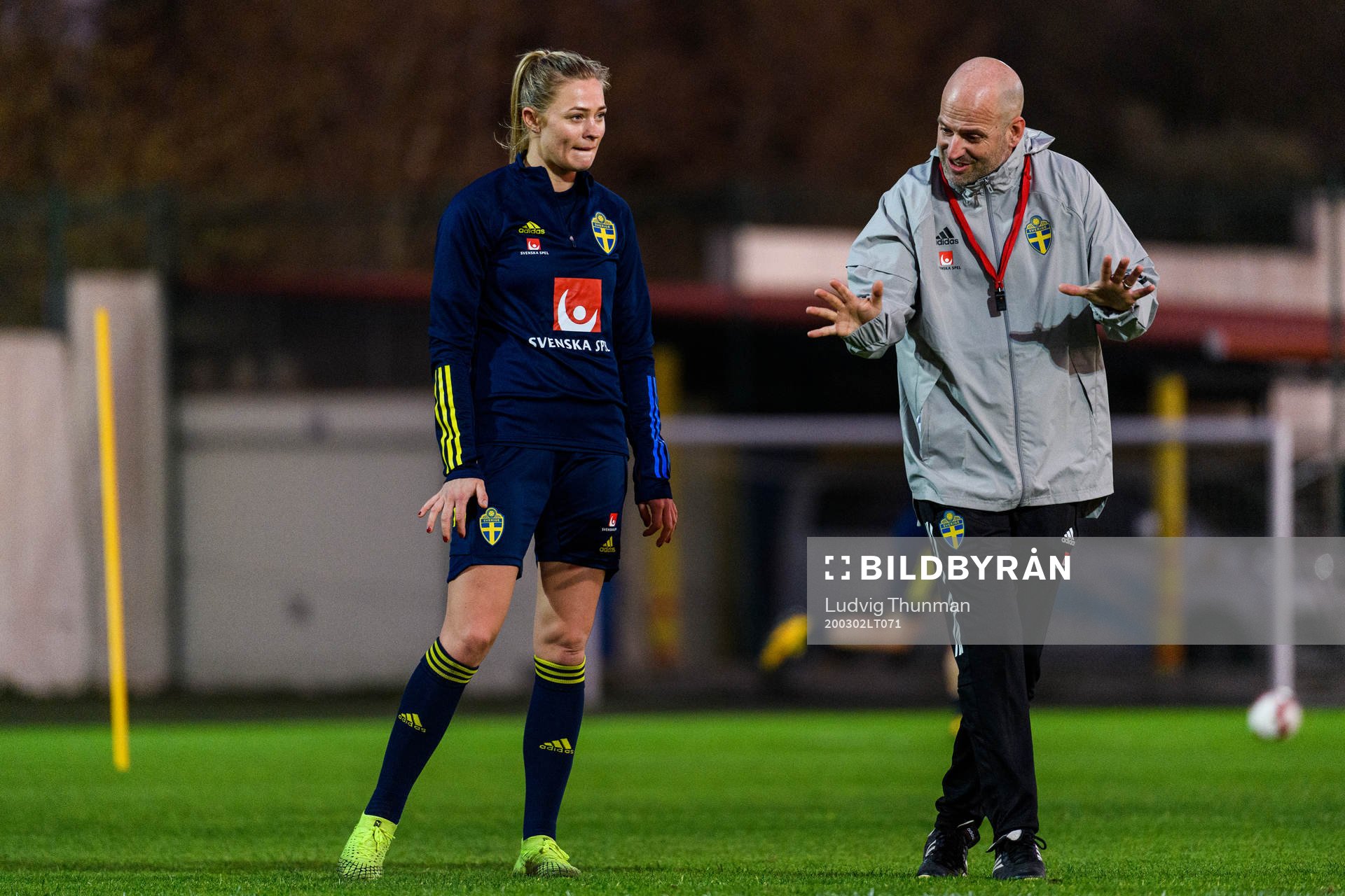 Fridolina Rolfö and Magnus Wikman, assistant coach