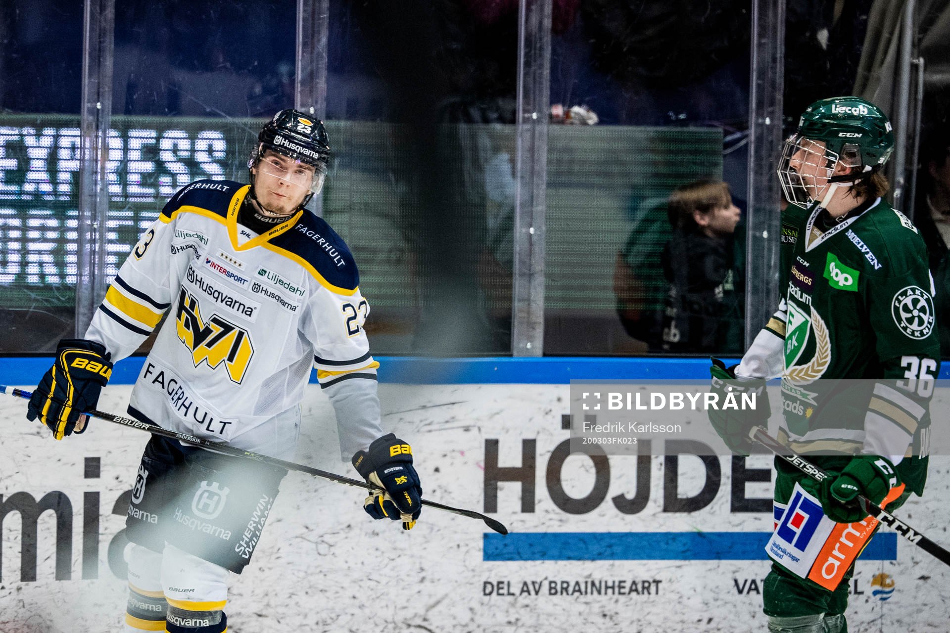s Lias Andersson och Färjestads Noah Andersson