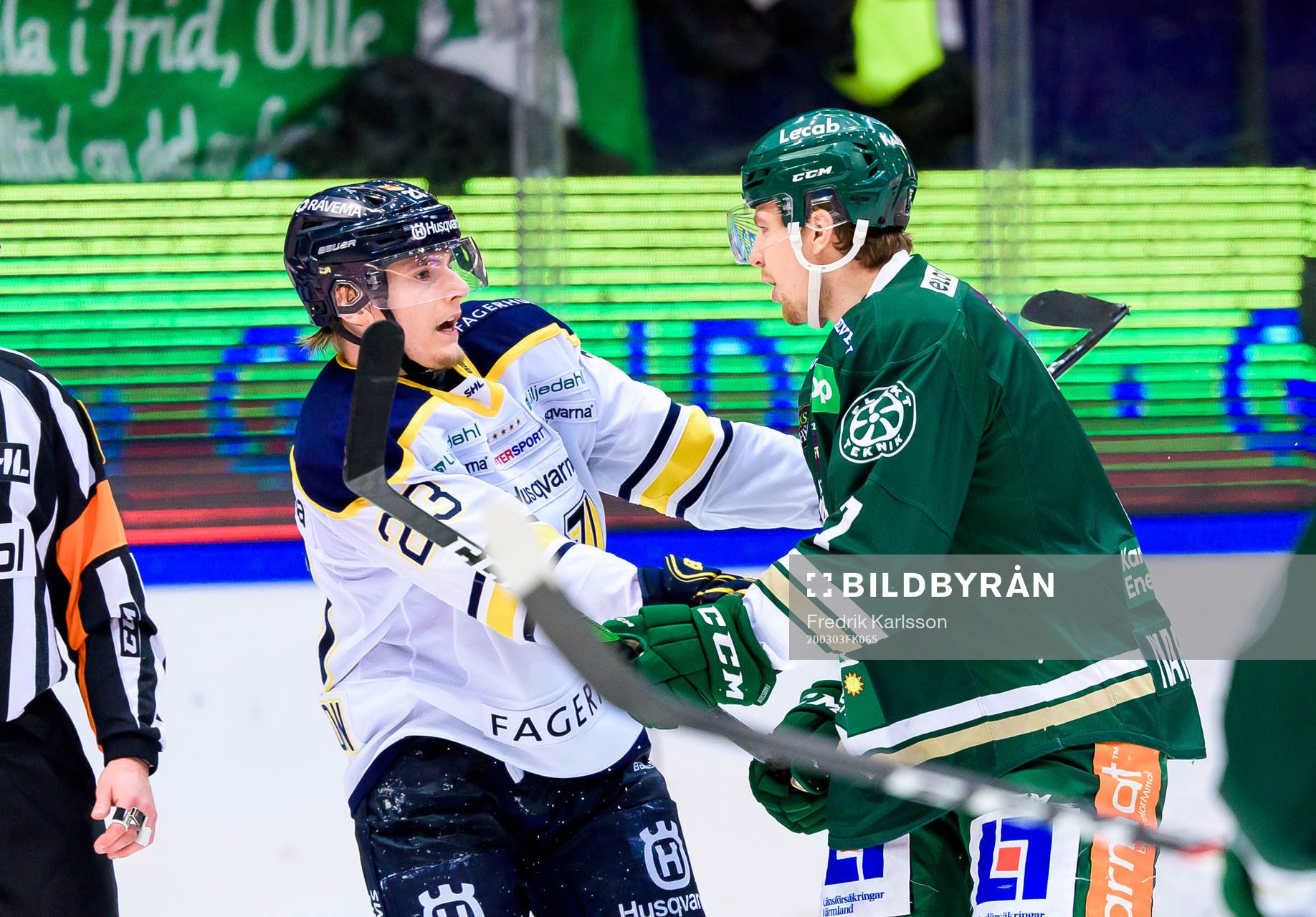 s Lias Andersson och Färjestads Johan Ivarsson