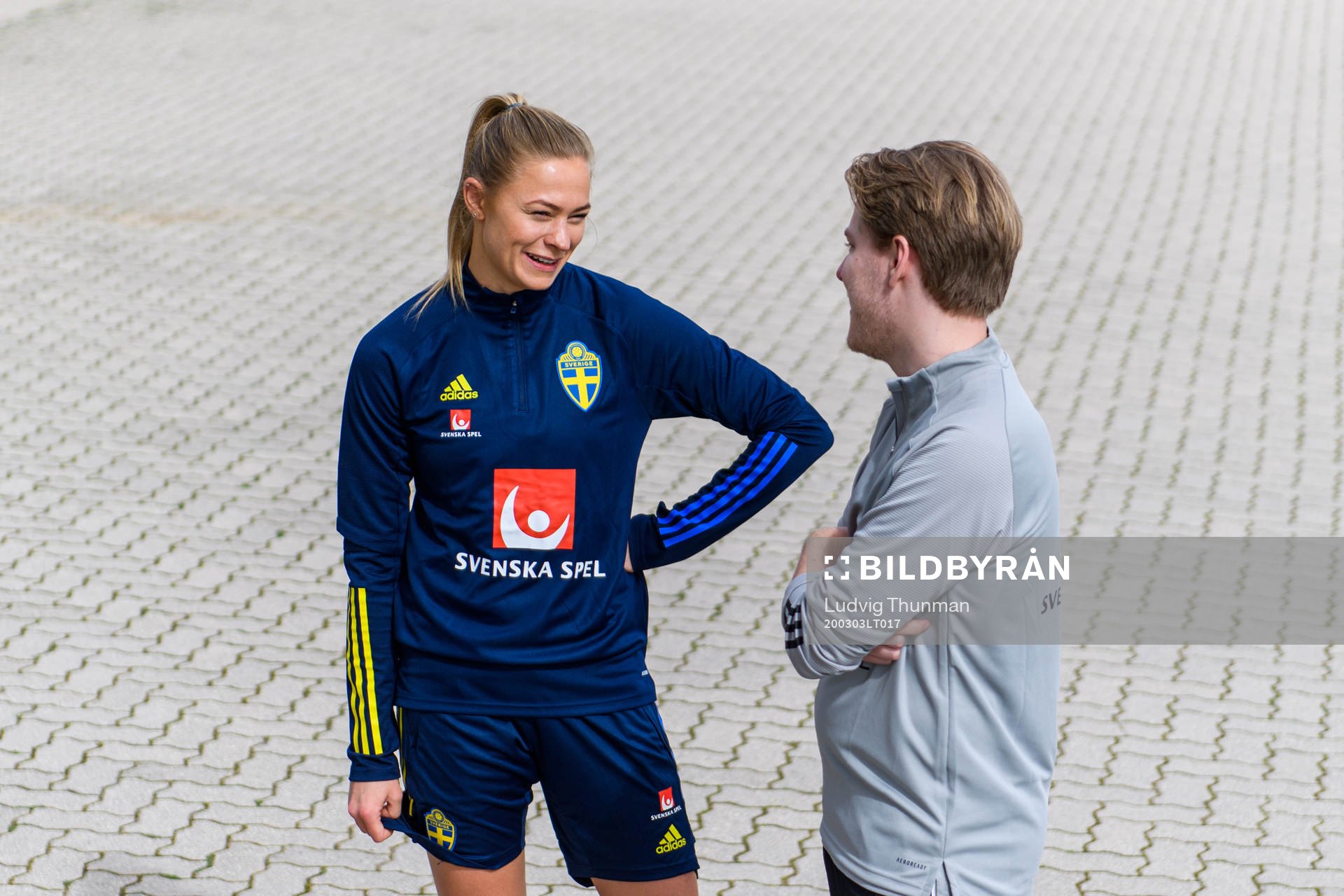 Caroline Seger and Fredrik Mademstam, press officer