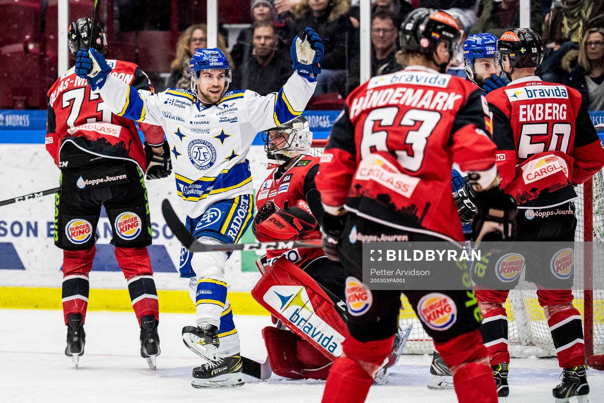 Leksands Oskar Lang jublar