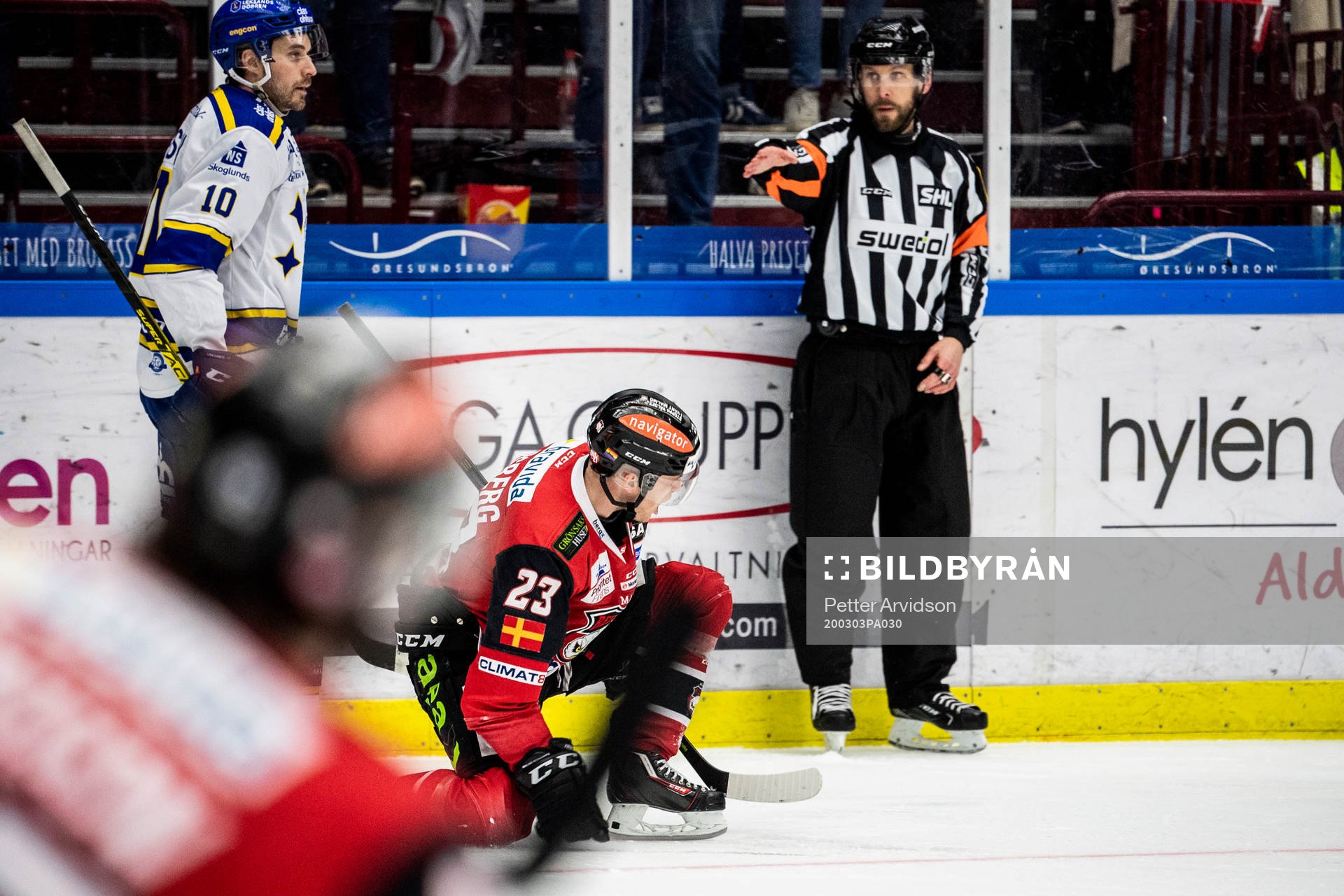 Malmö Redhawks Christoffer Forsberg jublar