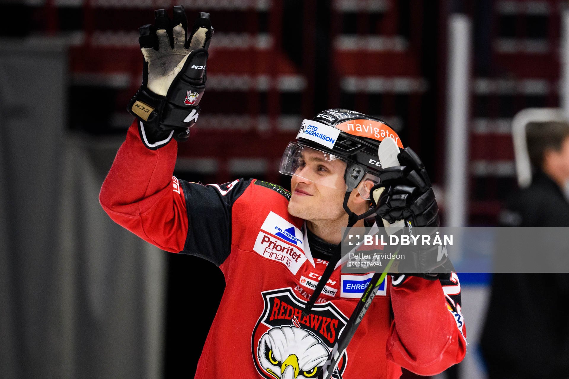 Malmö Redhawks Christoffer Forsberg jublar