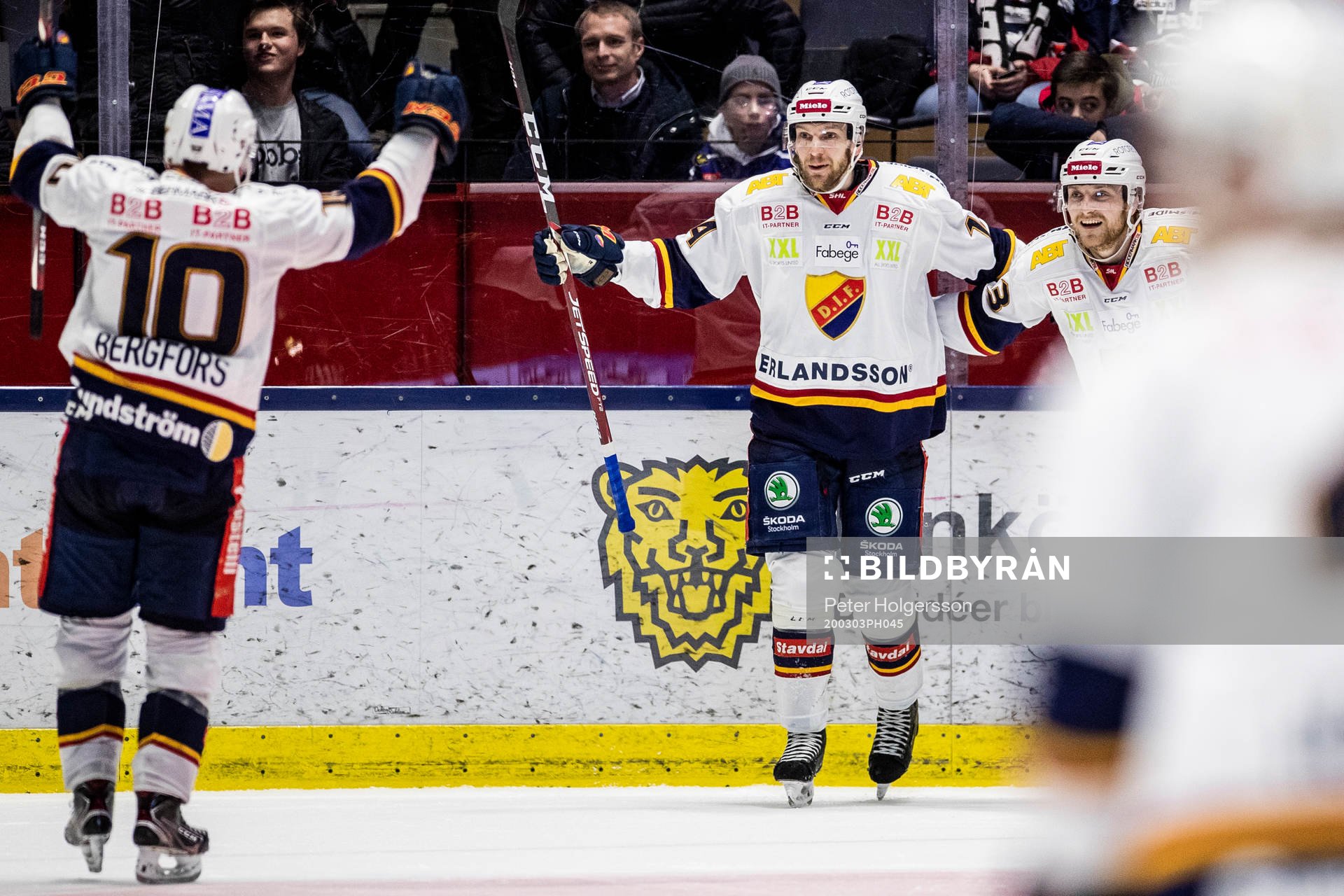 Djurgårdens Tom Wandell jublar