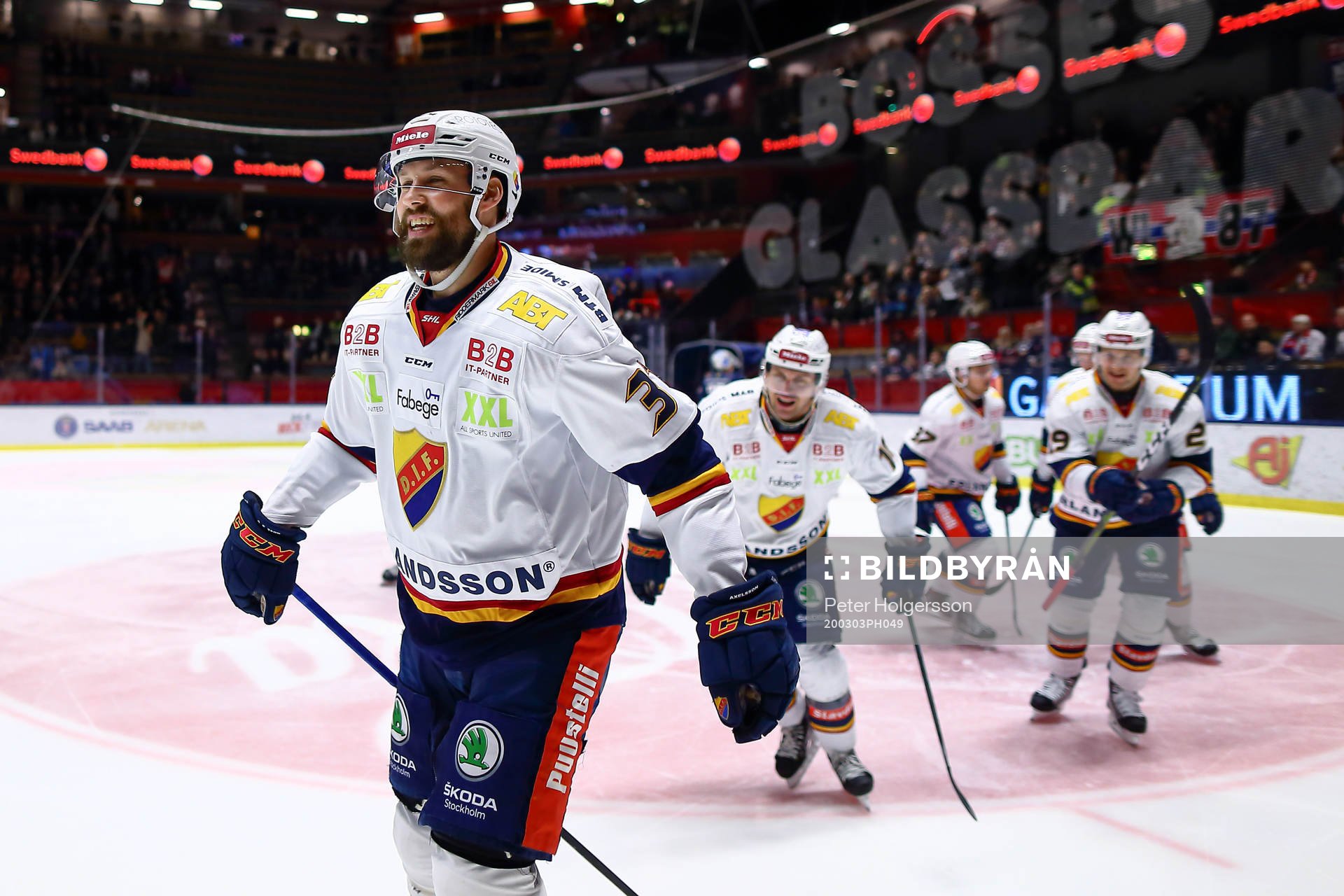 Djurgårdens Dick Axelsson jublar
