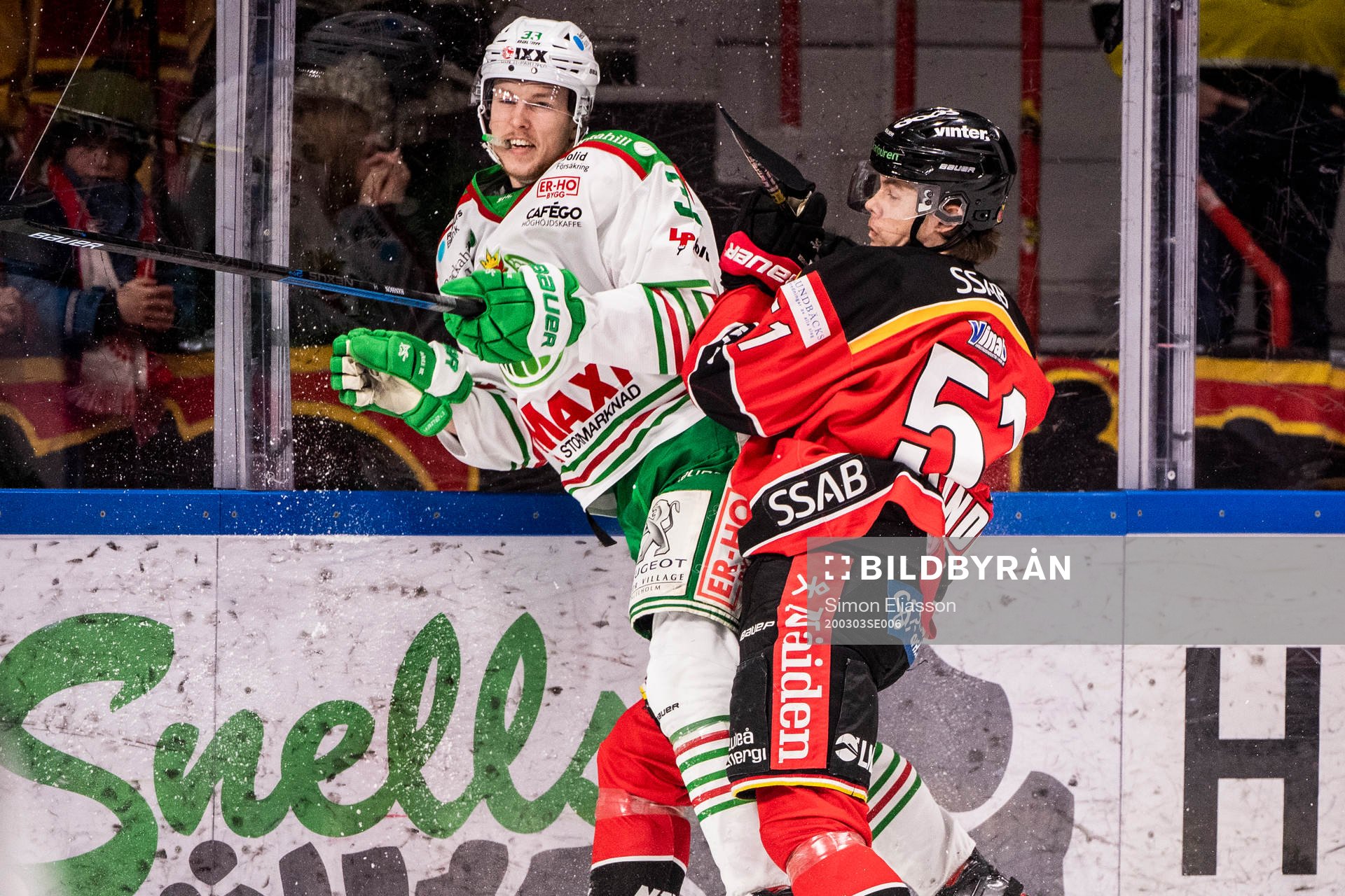 Rögles Niklas Hansson och Luleås Filip Hållander